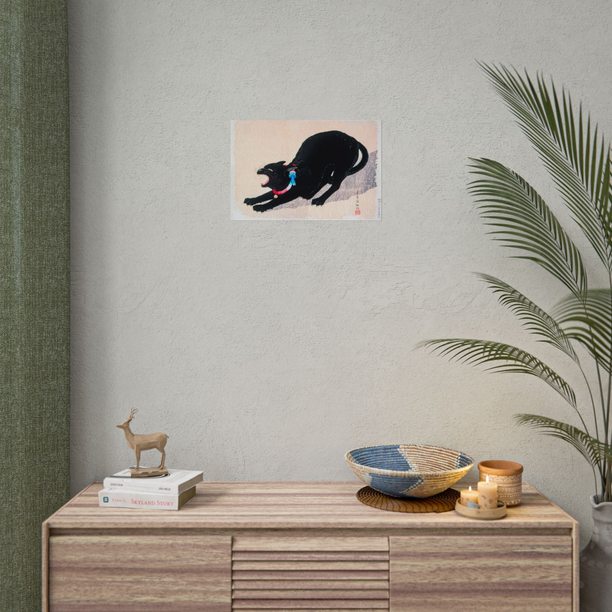 black-cat-hissing-poster-print-rolled-wall-art-for-cat-lovers-cat-art-decor-cat-themed-home-decor-gift-for-cat-owners-cat-wal