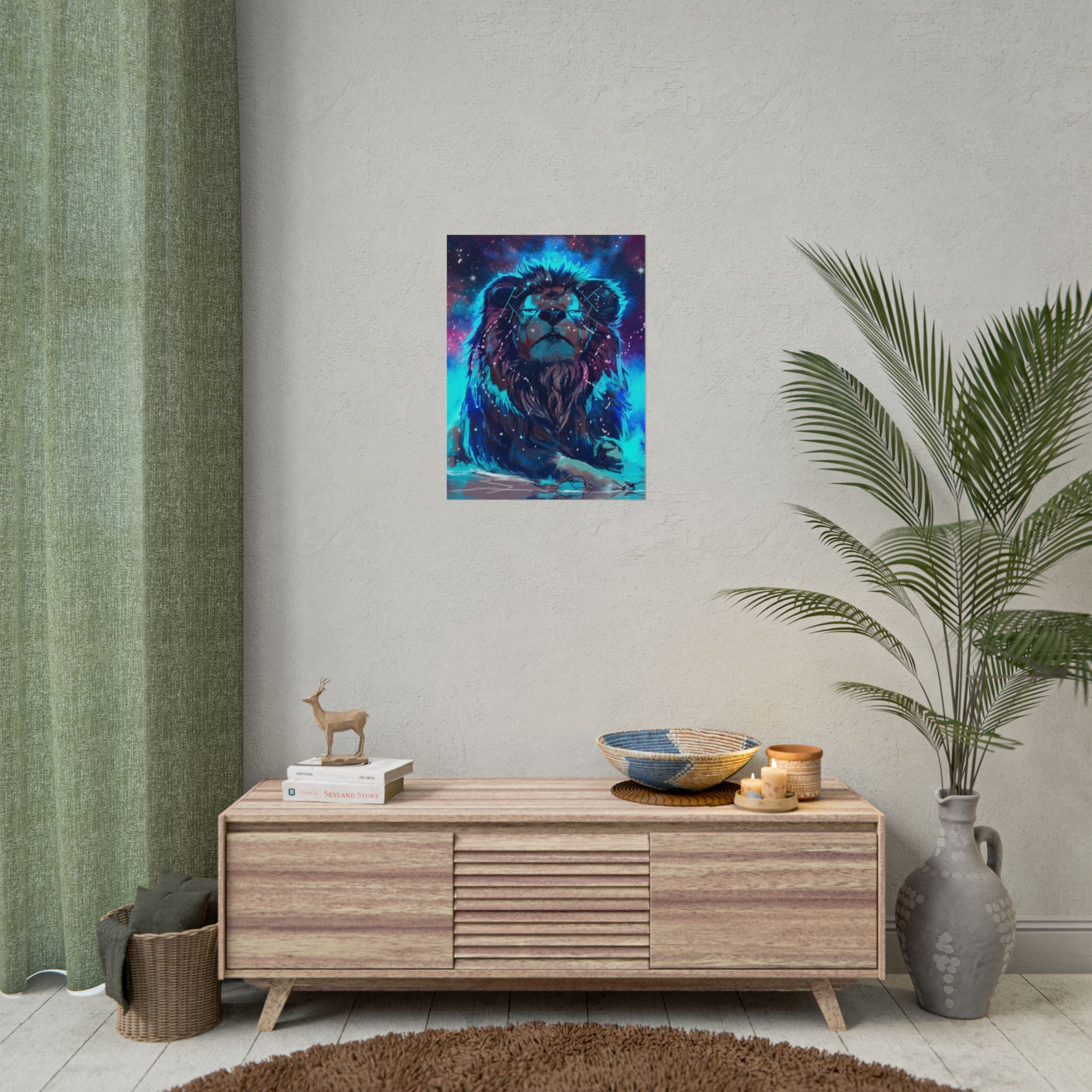 poster-print-lion-wall-art-fantasy-leon-living-room-decor-lion-wall-decor-lion-poster-jungle-animal-art-print-wildlife-safari