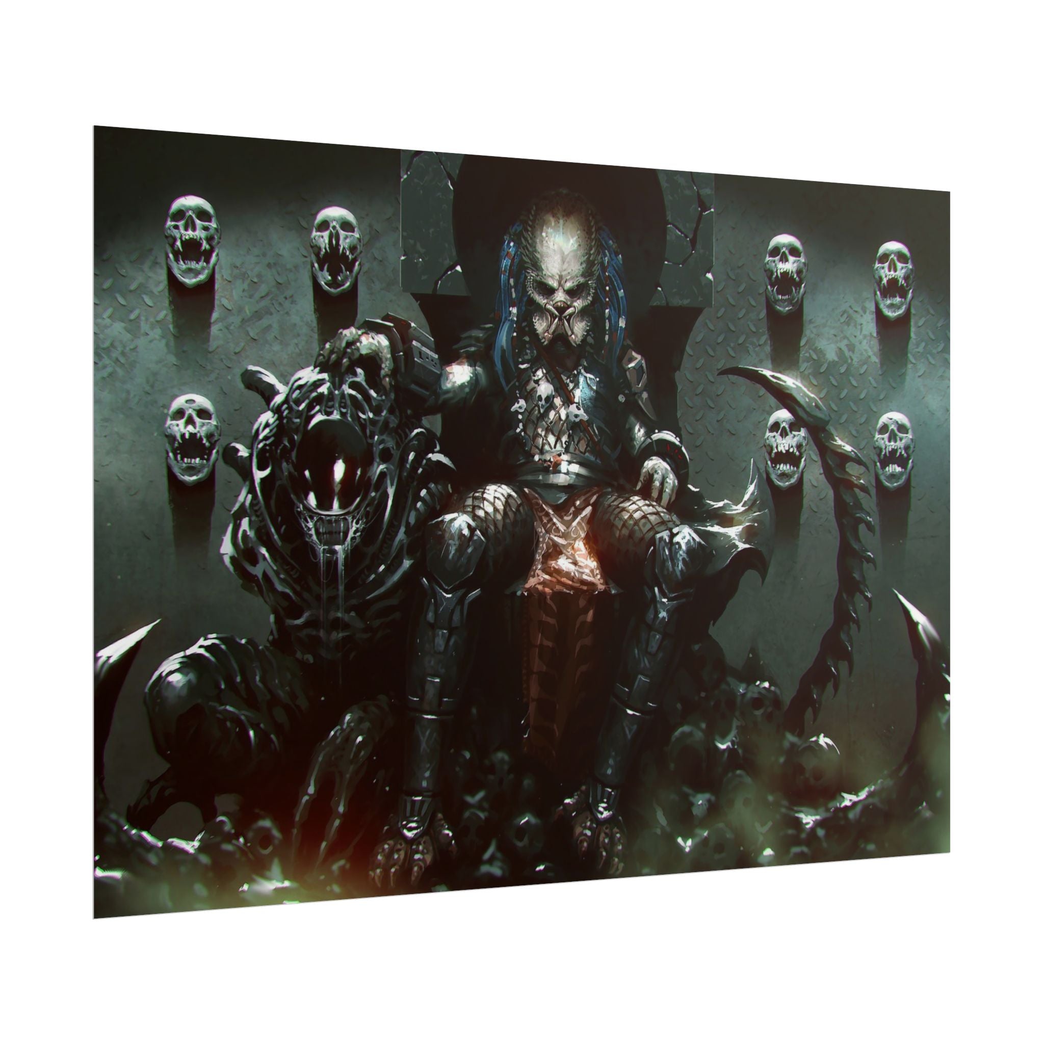predator-alien-poster-art-xenomorph-movie-poster-print-alien-wall-art-sci-fi-home-decor-geek-wall-decor