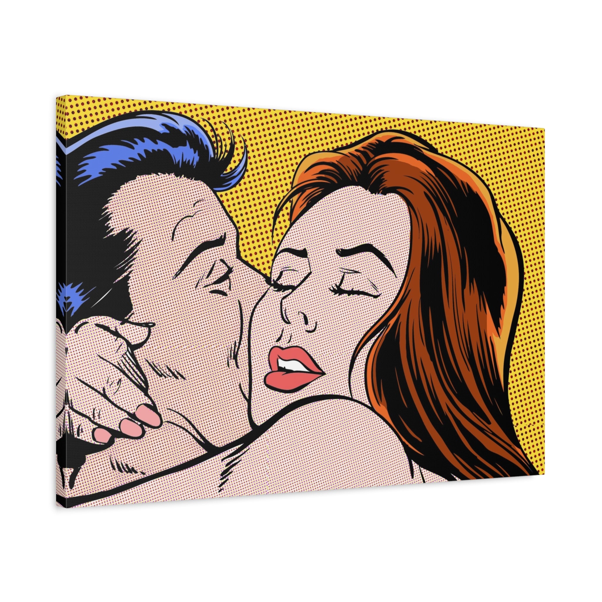 pop-art-canvas-print-retro-wall-art-stretched-matte-canvas-kiss-love-home-decor-wall-decor-poster-decorative-art-gift