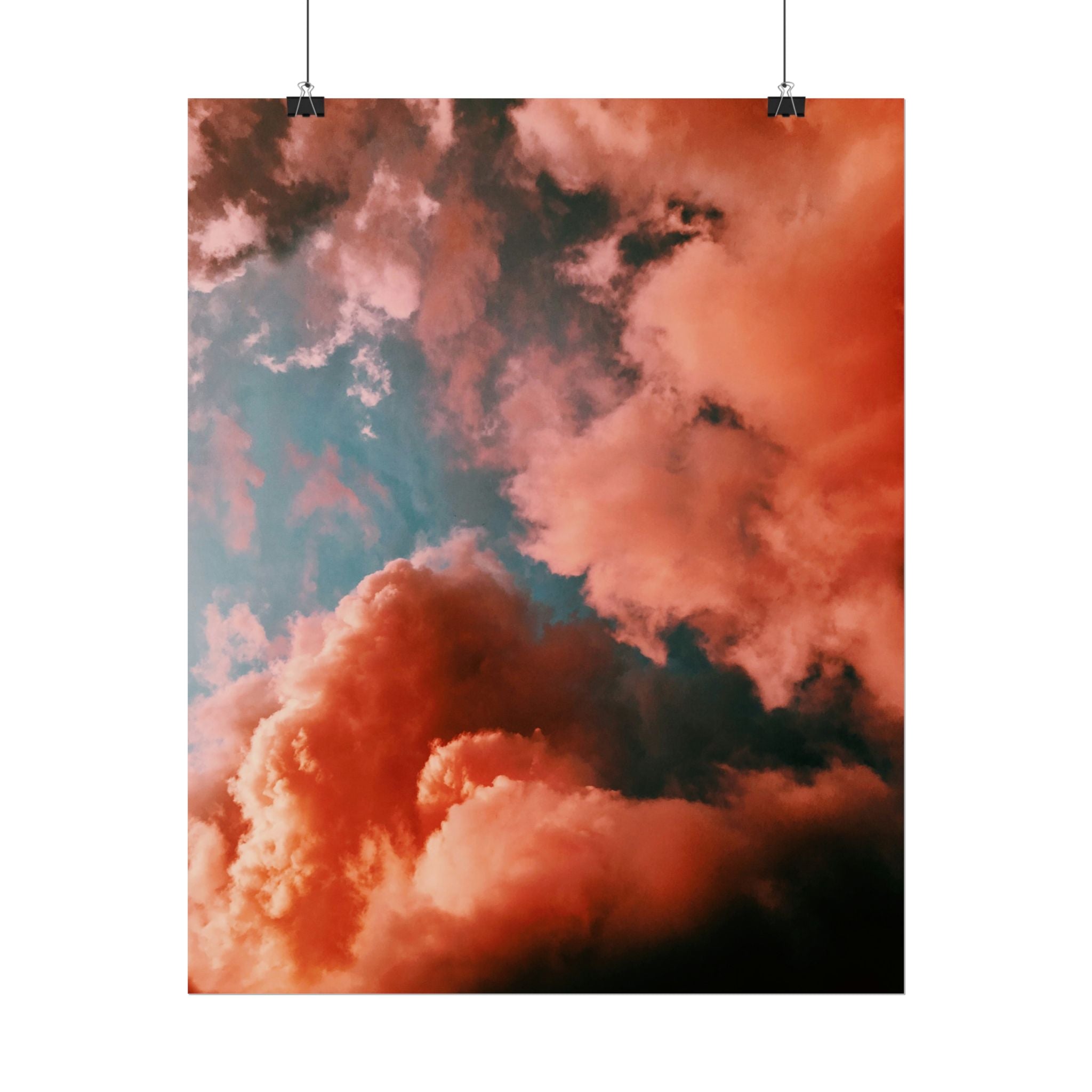 pinkish-cloud-sunset-poster-print-pink-wall-art-sunset-artwork-home-wall-decor-room-decoration-wall-hanging
