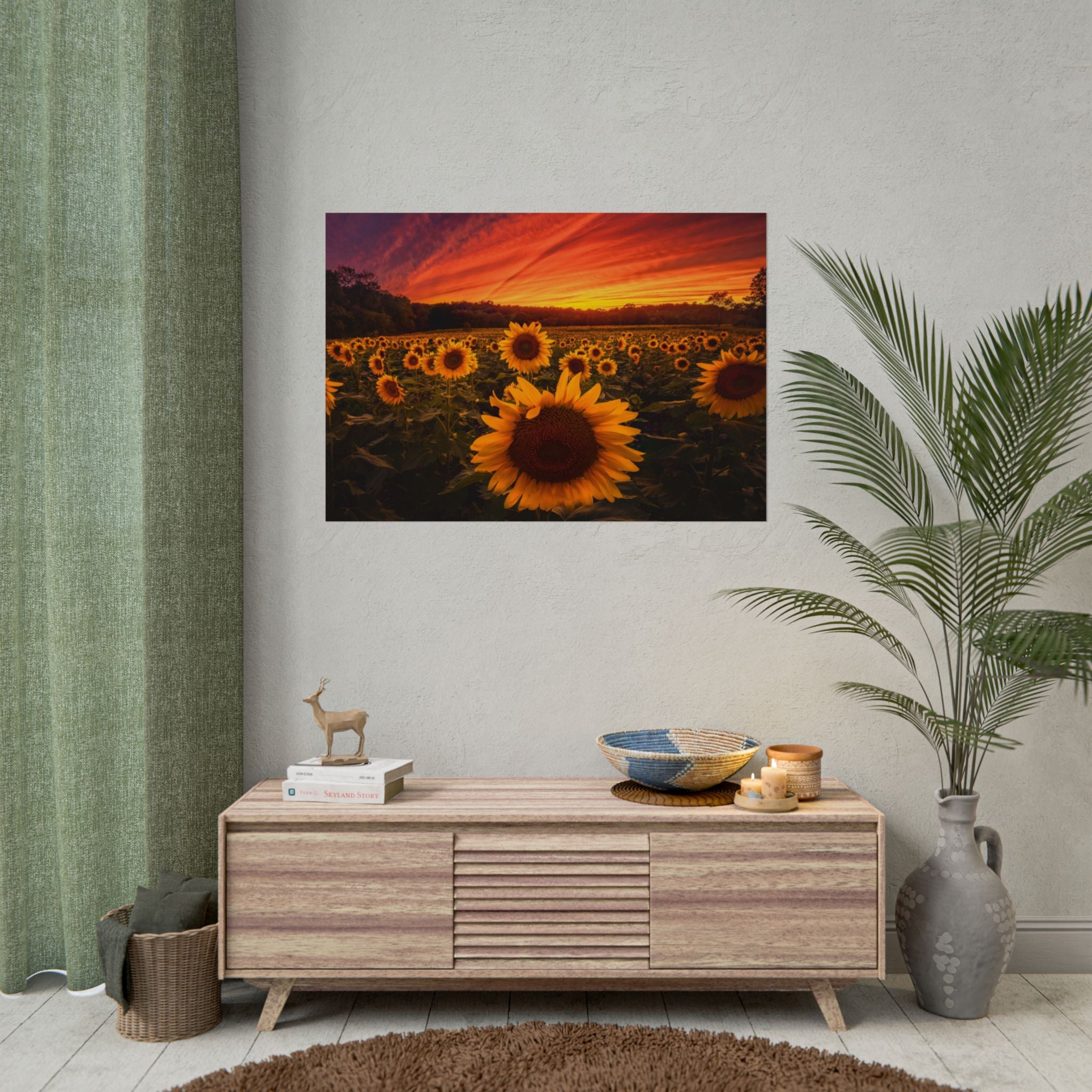 sun-flower-poster-print-sunset-wall-art-decor-home-decor-nature-art-floral-print-gift-for-nature-lovers-farmhouse-wall-decor