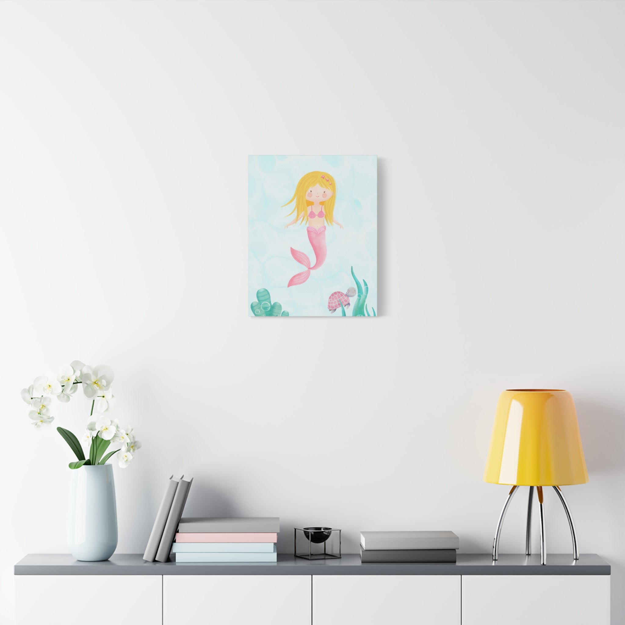 canvas-wall-art-cute-pink-mermaid-nursery-decor-pink-mermaid-print-nursery-art-cute-pink-mermaid-decoration-baby-nursery-merm