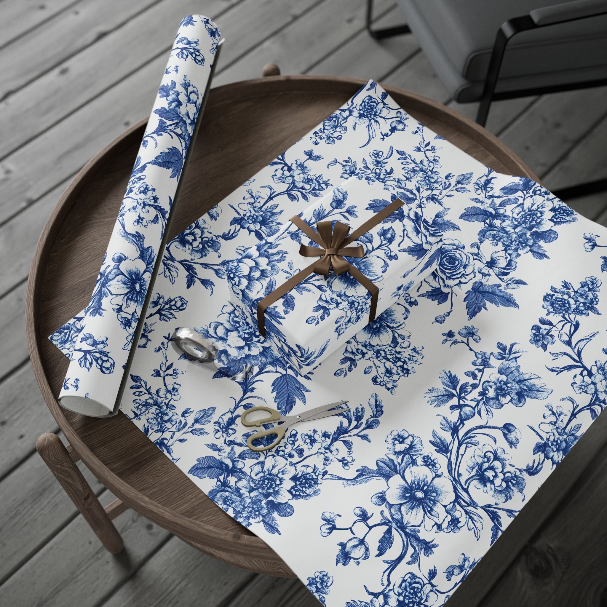 wrapping-papers-blue-french-toile-floral-elegant-gift-wrap-holiday-gift-wrap-birthday-wrapping-paper-wedding-gift-wrap-christ