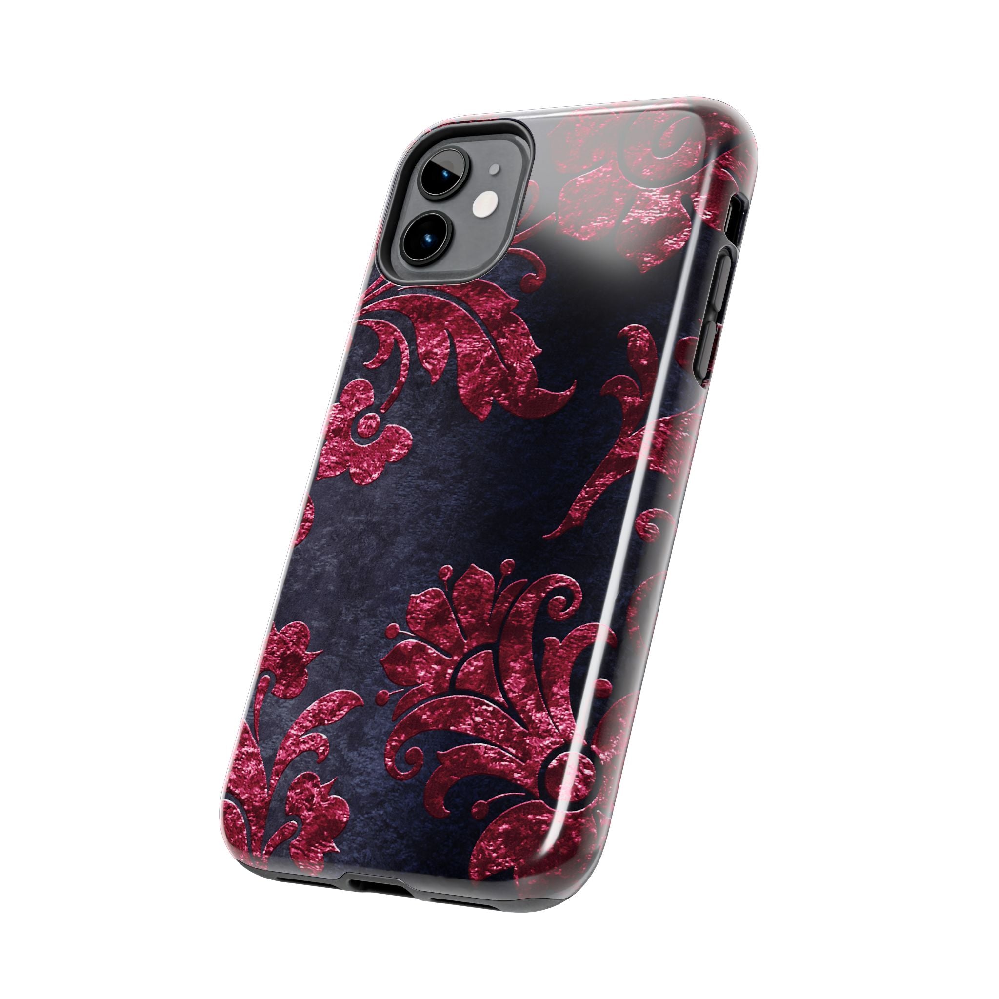 embossed-burgundy-velvet-tough-iphone-case-protective-iphone-cover-heavy-duty-iphone-case-rugged-phone-case-durable-smartphon