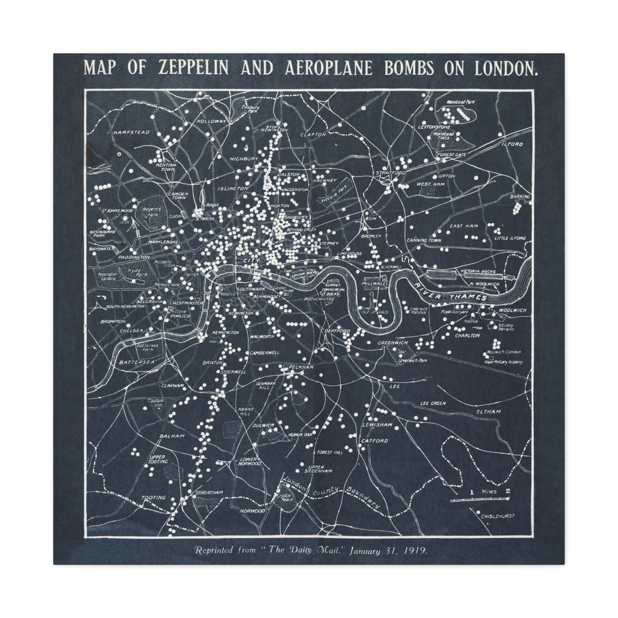 canvas-print-world-war-i-london-map-herbert-green-zeppelin-and-airplane-bombs-wall-art-decor-london-ww1