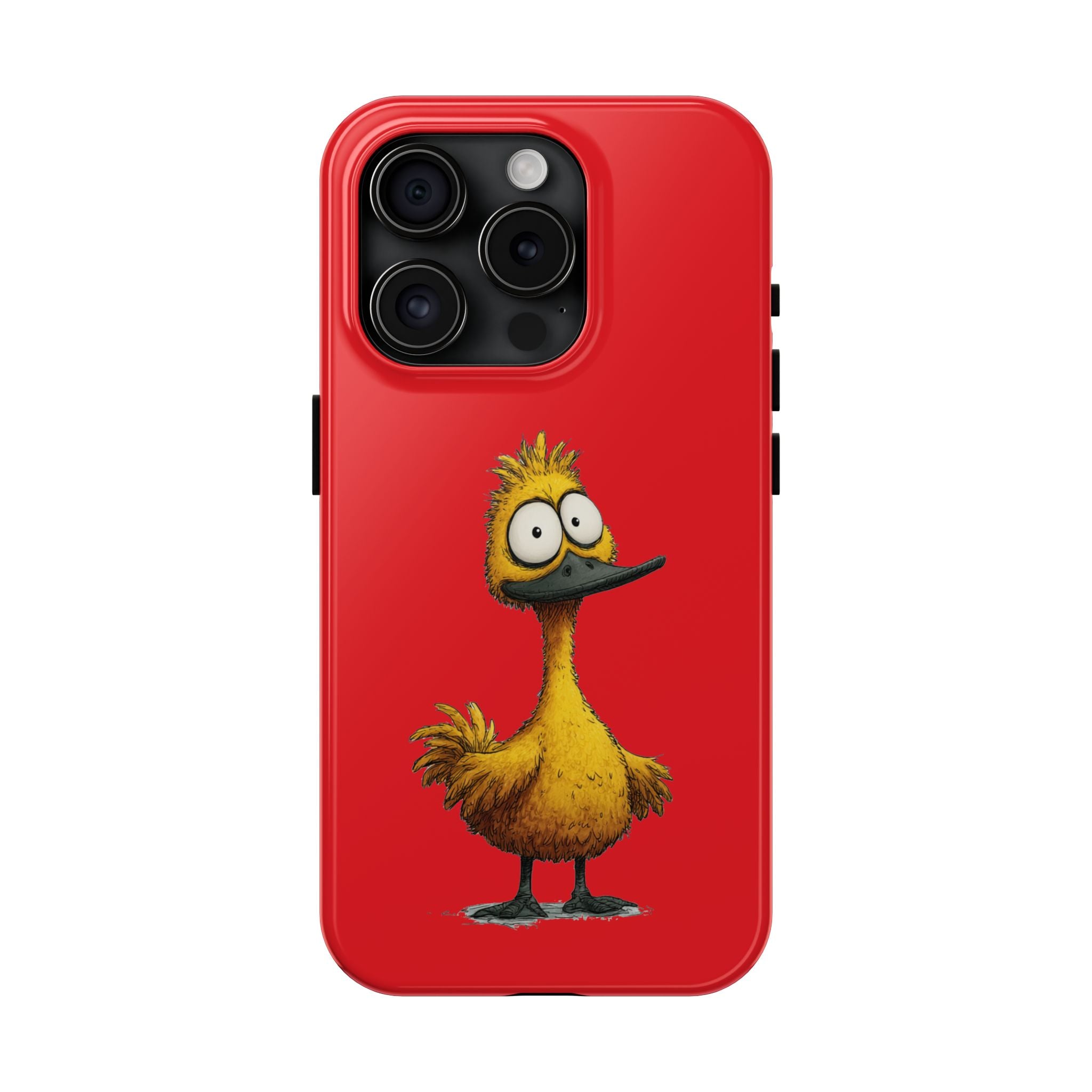 Quirky Funny Duck iPhone Tough Case - Kawaii Animal Phone Cover - Protective Phone Cover - Yellow iPhone Case