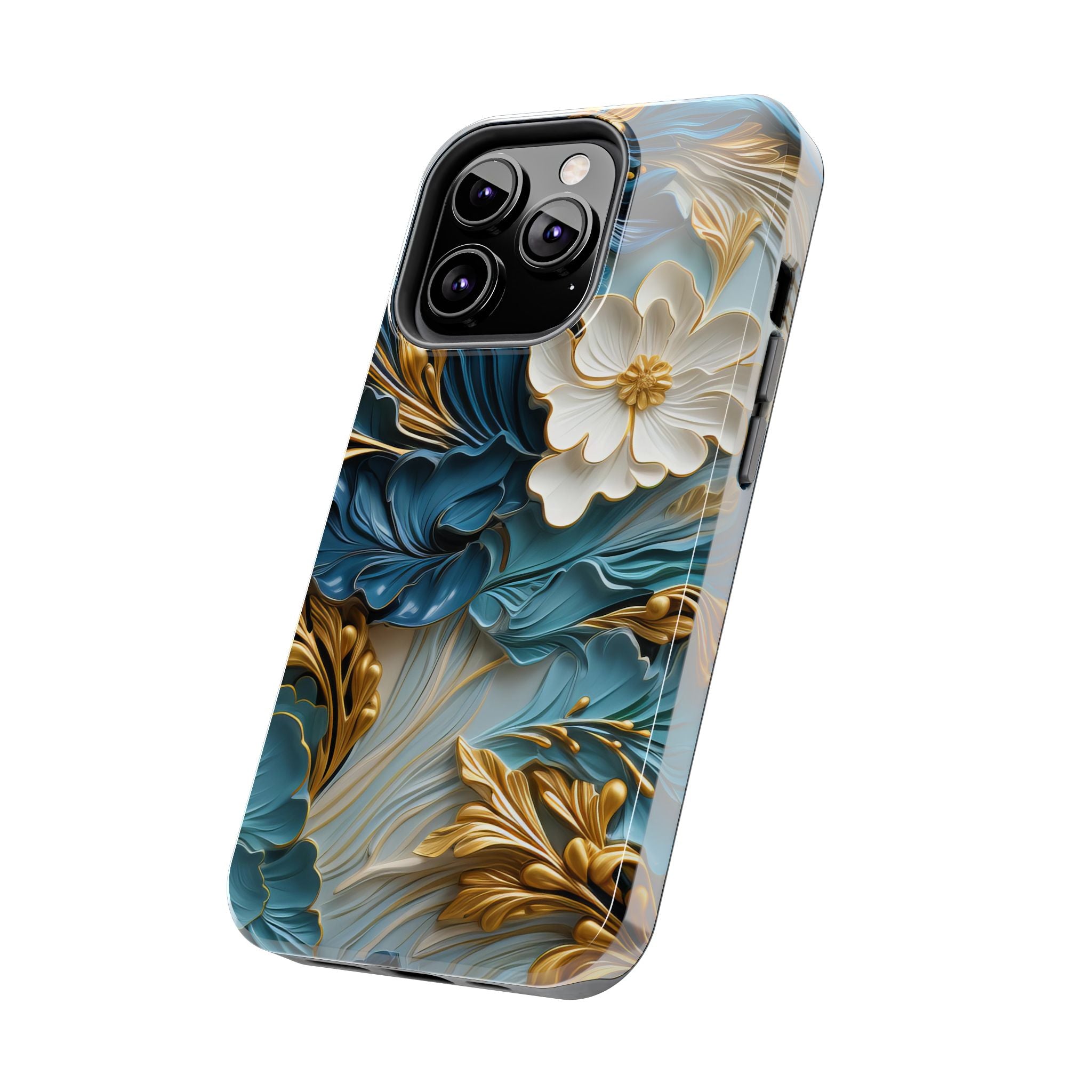 textured-art-nouveau-floral-tough-phone-case-cottagecore-iphone-case-unique-floral-phone-cover-vintage-style-iphone-case-prot