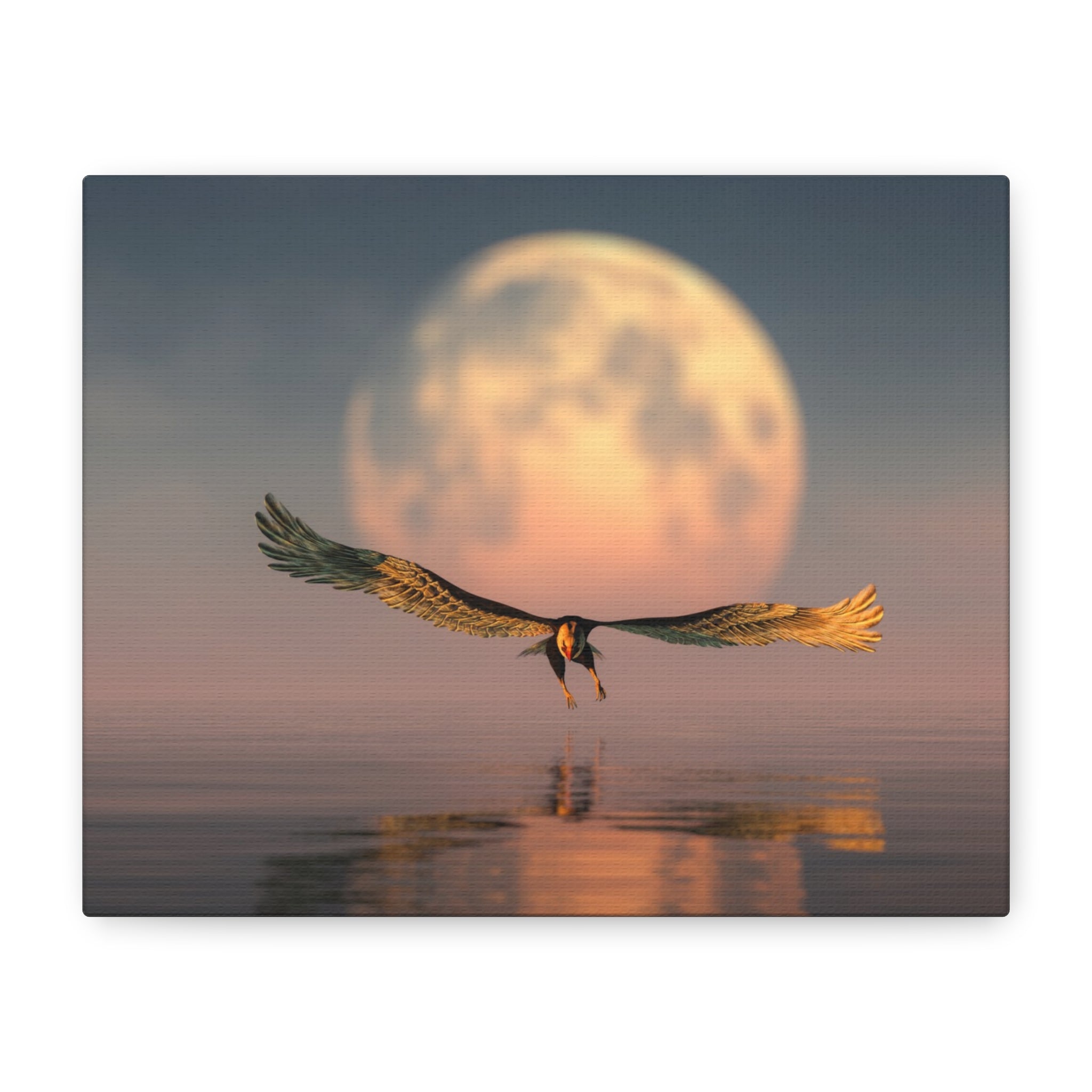canvas-print-eagle-moon-illustration-living-room-wall-decor-stretched-matte-canvas-art-home-decor-wildlife-painting-wall-hang