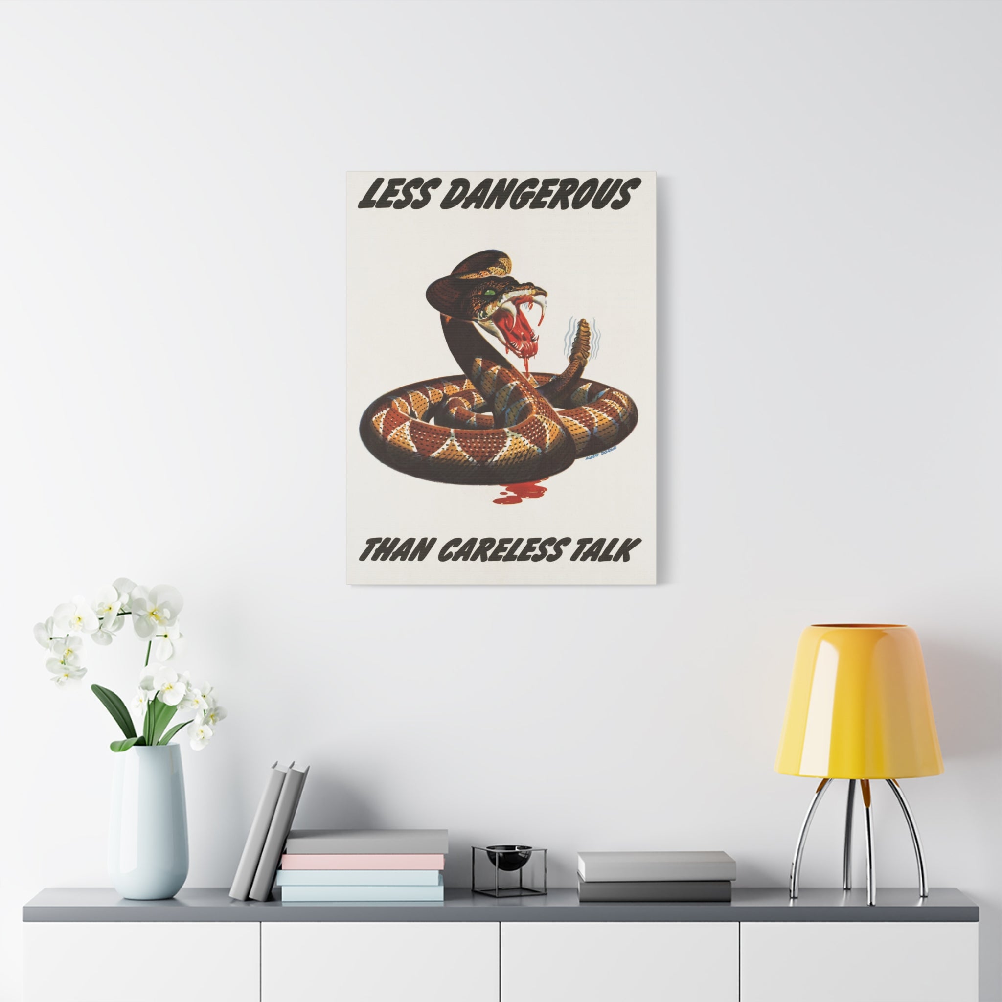 canvas-print-cobra-motivational-art-matte-finish-stretched-wall-art-less-dangerous-than-careless-talk-home-decor
