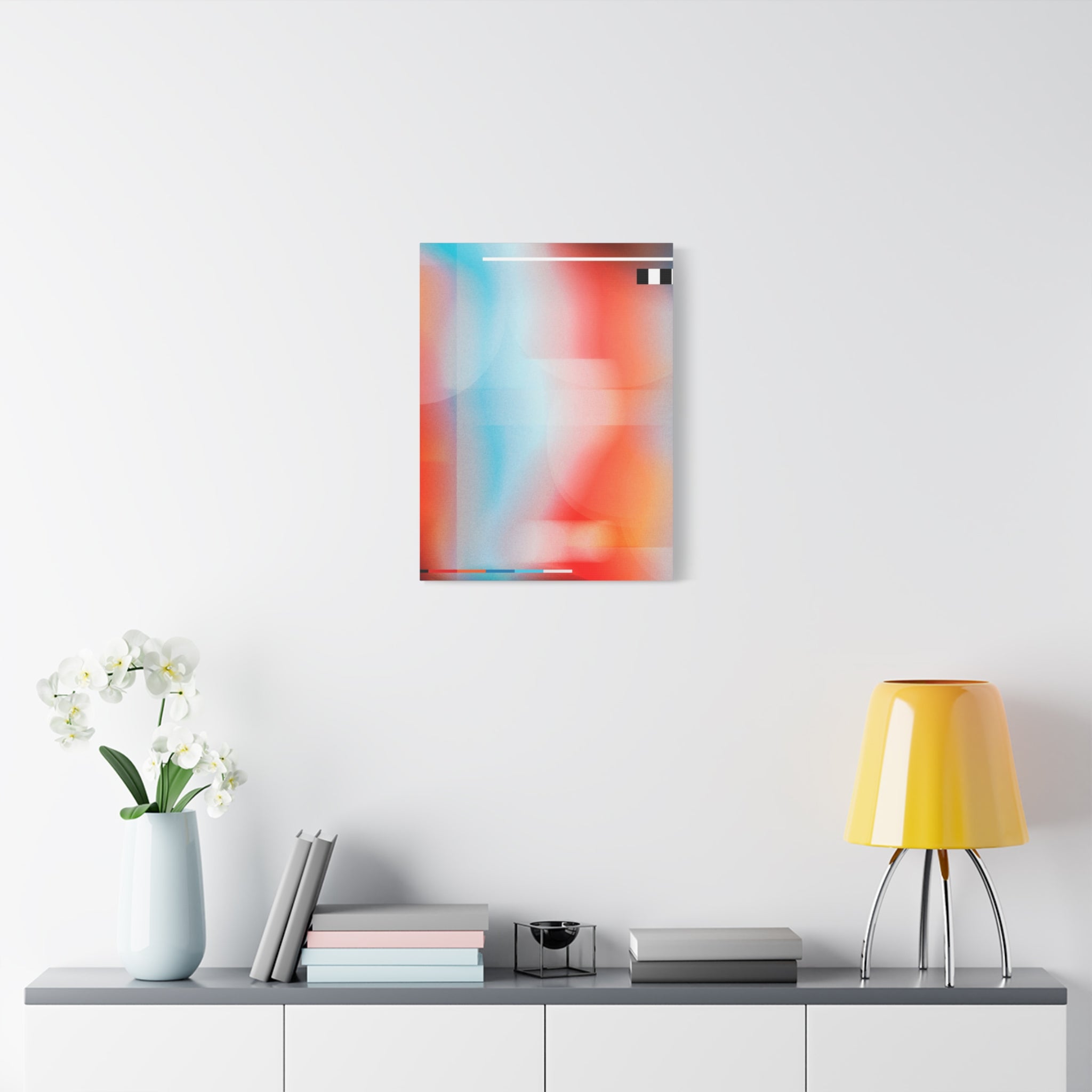 canvas-print-abstract-orange-retro-colorful-home-decor-wall-art-stretched-matte-canvas-living-room-decor-unique-gift-idea