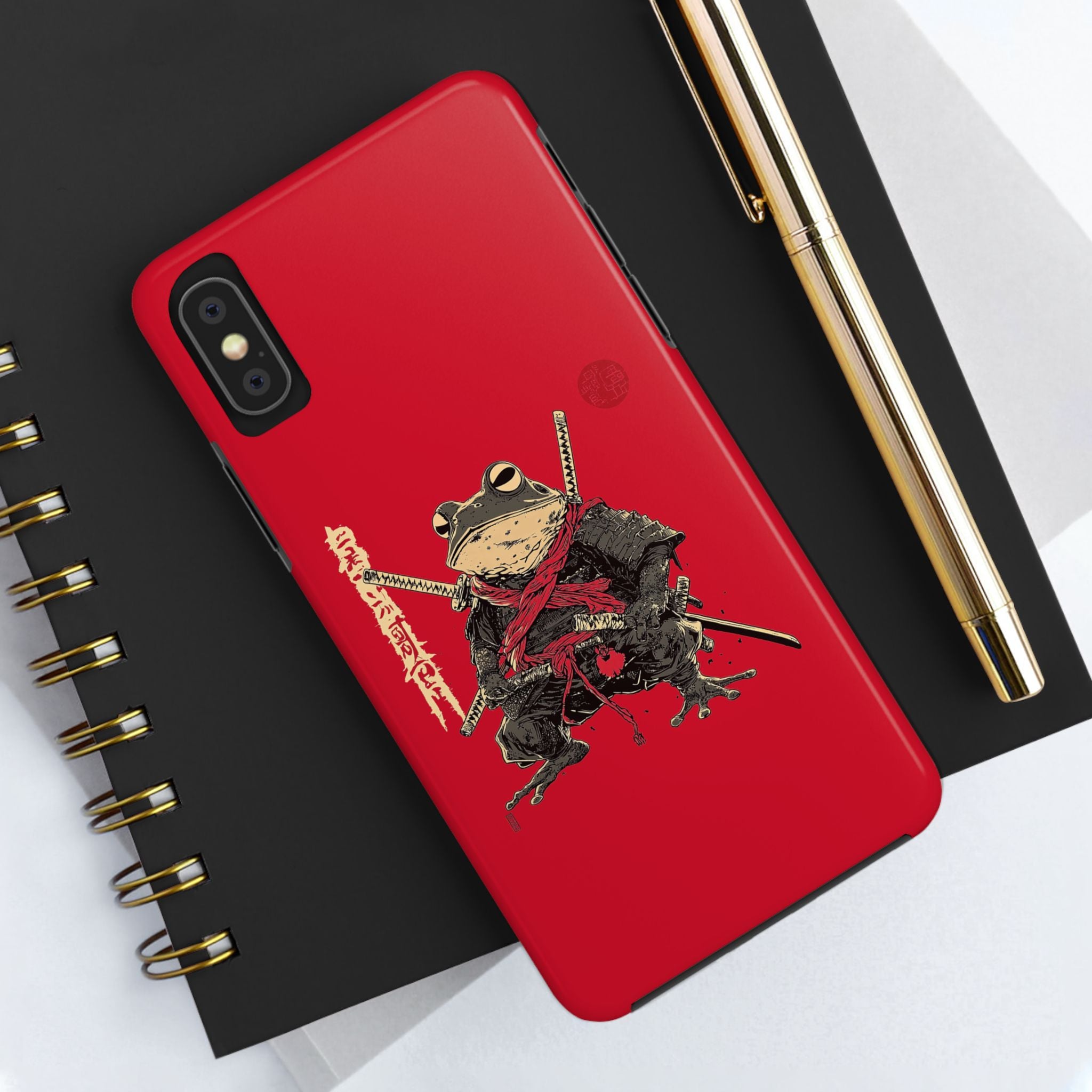 retro-vintage-ninja-frog-iphone-tough-case-red-sun-japanese-samurai-frog-design-stylish-tough-protector-red-iphone-case