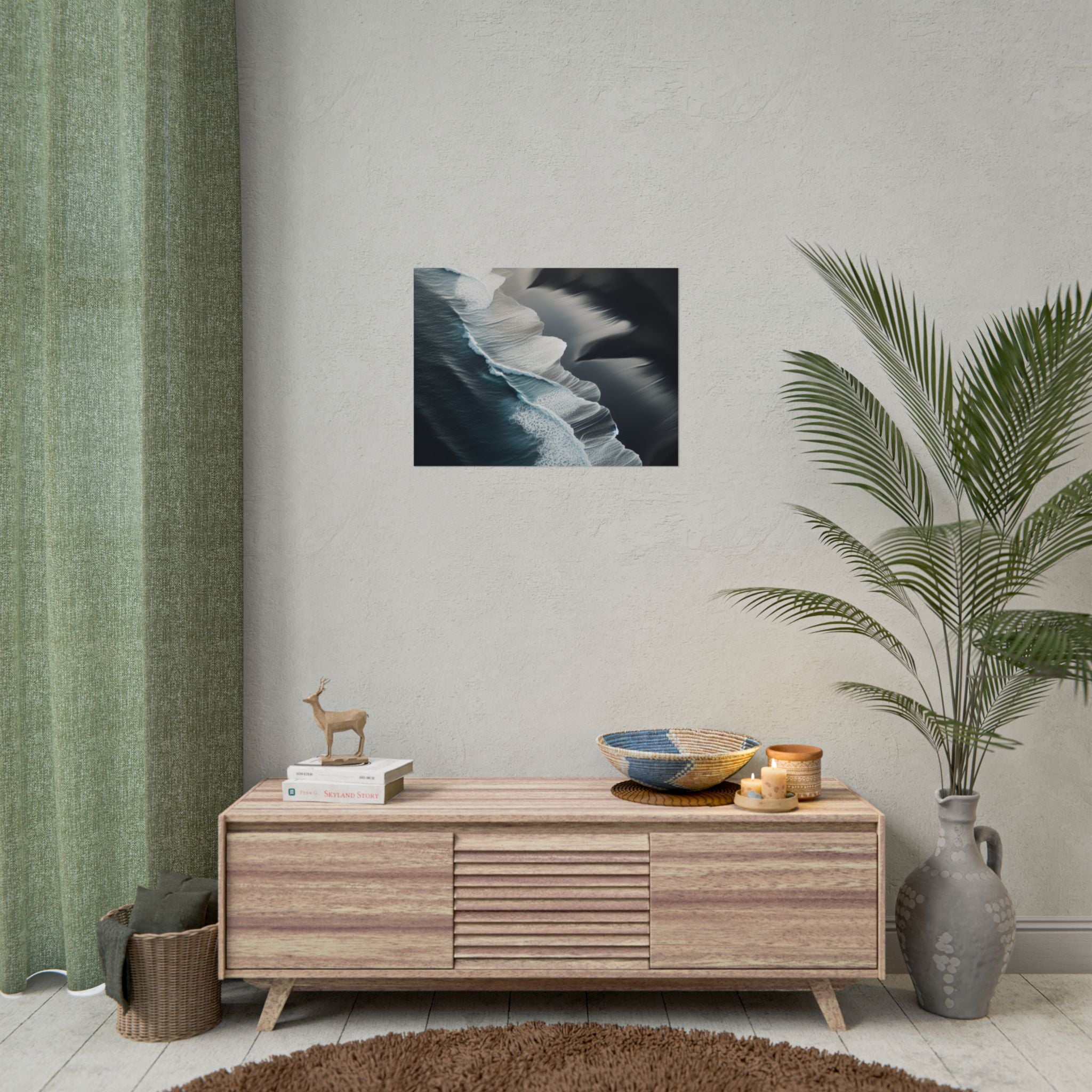 beach-wall-art-ocean-minimalist-poster-print-coastal-photography-ocean-print-sand-landscape-home-office-decoration