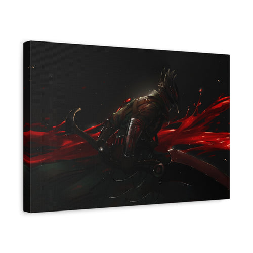 Bloodborne The Hunter Xlarge Canvas Wall Art — Stretched Home Decor, Game Wall Art Print