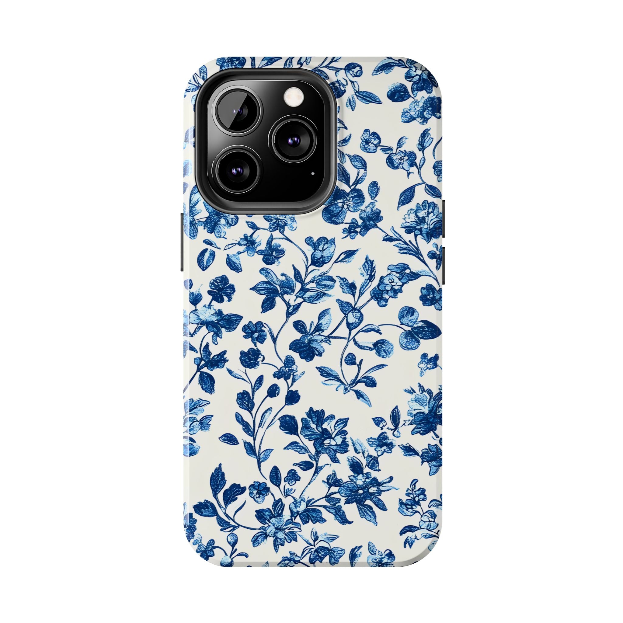 french-toile-floral-tough-phone-case-blue-phone-cover-protective-iphone-case-hard-shell-cellphone-case-vintage-design-phone-c