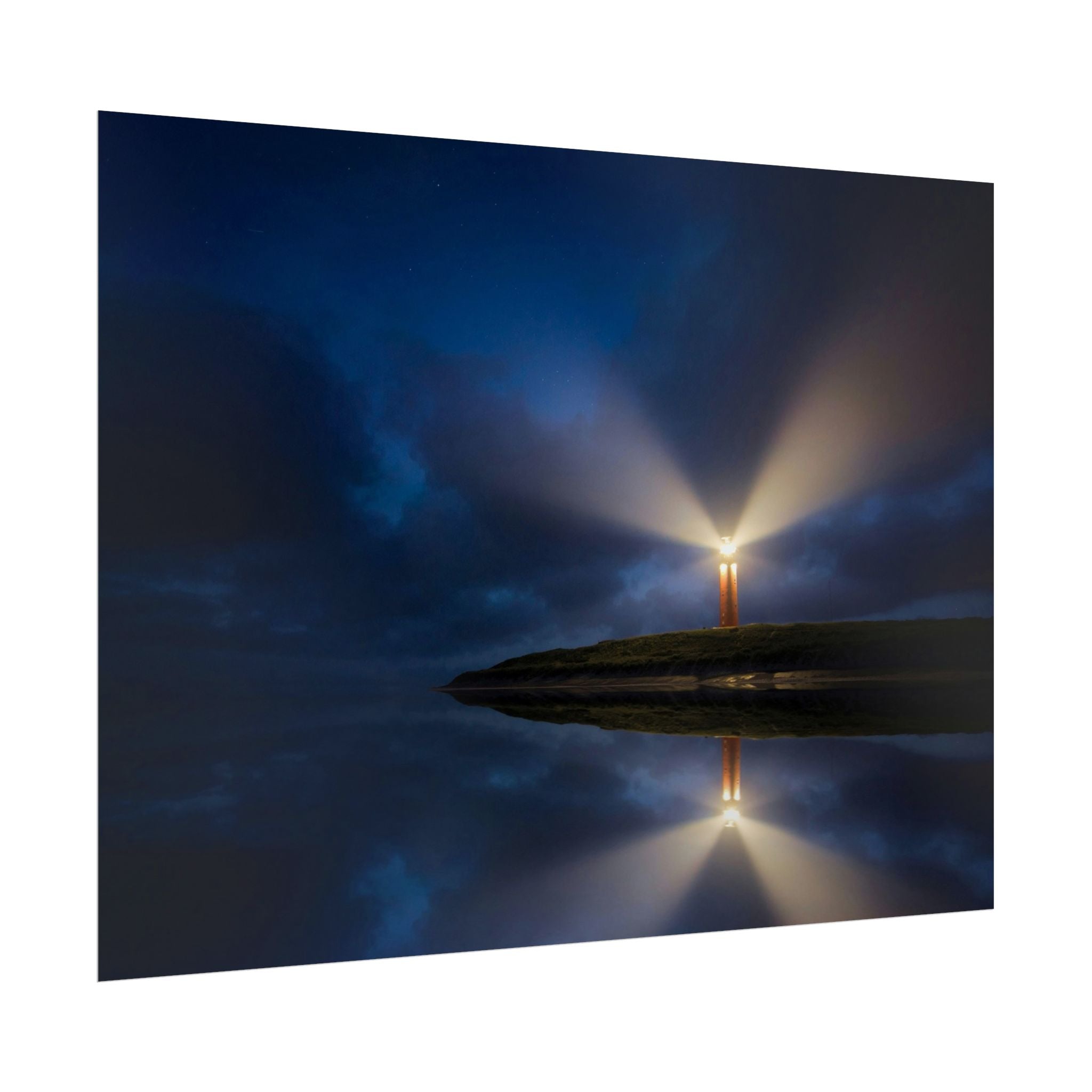 lighthouse-on-rock-poster-wall-art-coastal-wall-decor-nautical-decor-beach-house-decoration-seaside-wall