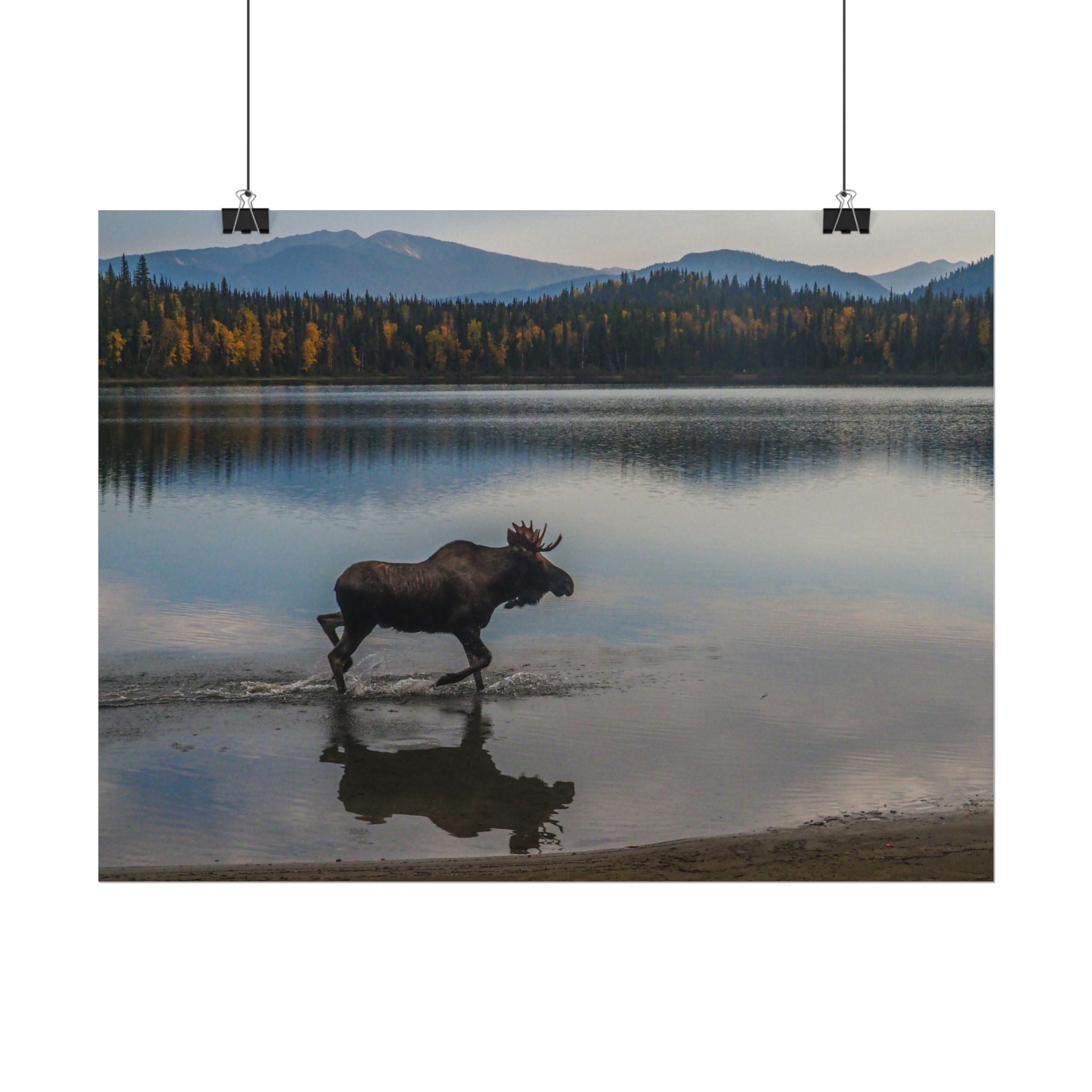 rustic-moose-poster-wall-decor-cabin-lodge-wildlife-painting-nature-home-decor-wilderness-animal-poster-farmhouse-wall-art