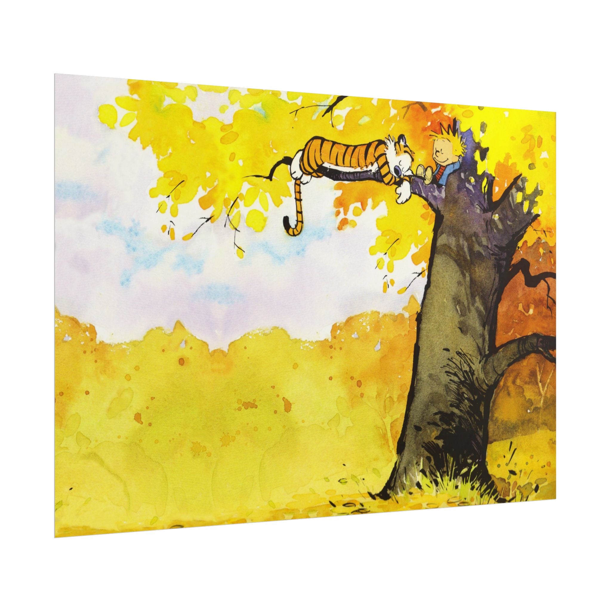 Calvin and Hobbes Poster Wall Art - Cartoon Wall Decor - Unique Birthday Gift for Fans - Timeless Comic Book Art