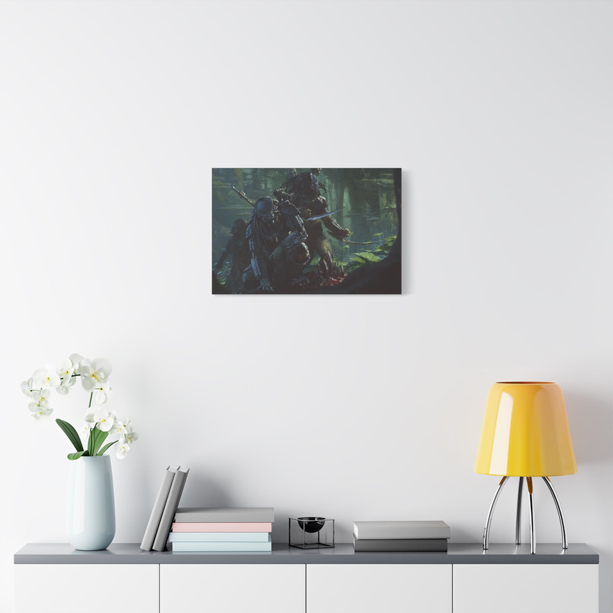 canvas-art-predator-alien-art-xenomorph-matte-canvas-print-stretched-wall-art-1-25-poster-sci-fi-home-decor