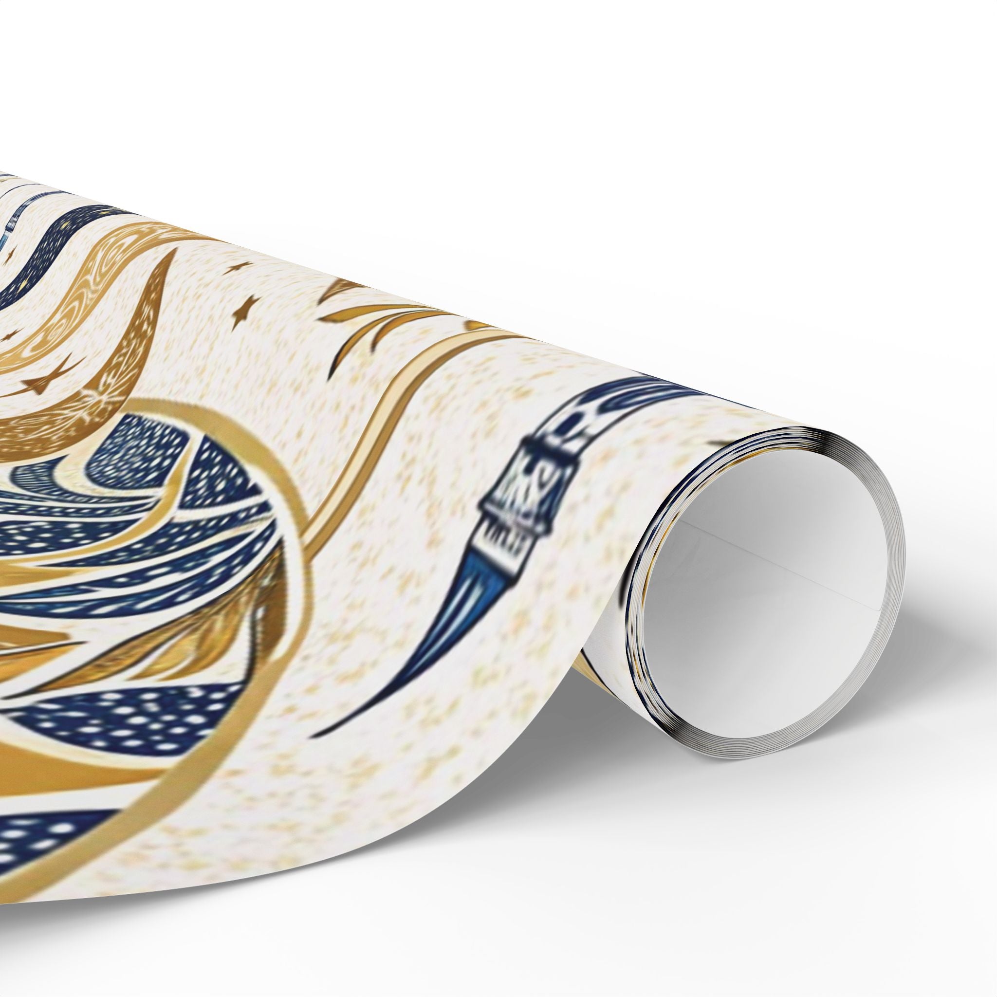 ramadan-night-wrapping-papers-islamic-crescent-moon-gift-wrap-mosque-silhouette-eid-holiday-supplies-festive-present-packagin