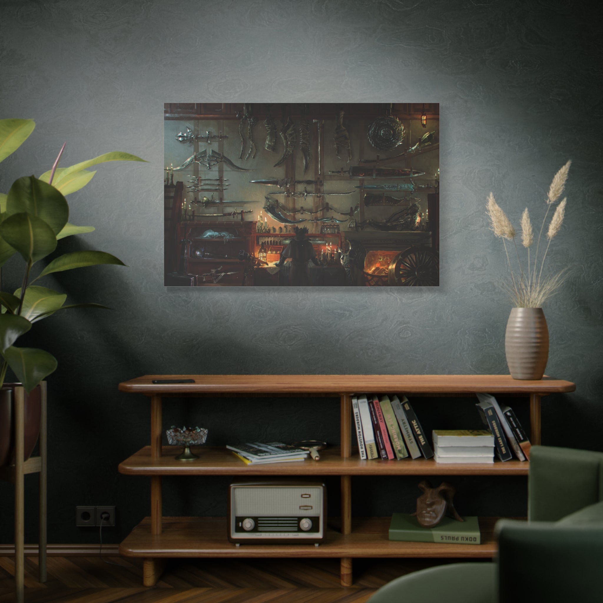 Bloodborne Hunter's Weapons Canvas Wall Art, Home Wall Decor, Game Wall Art Print, Gothic Art