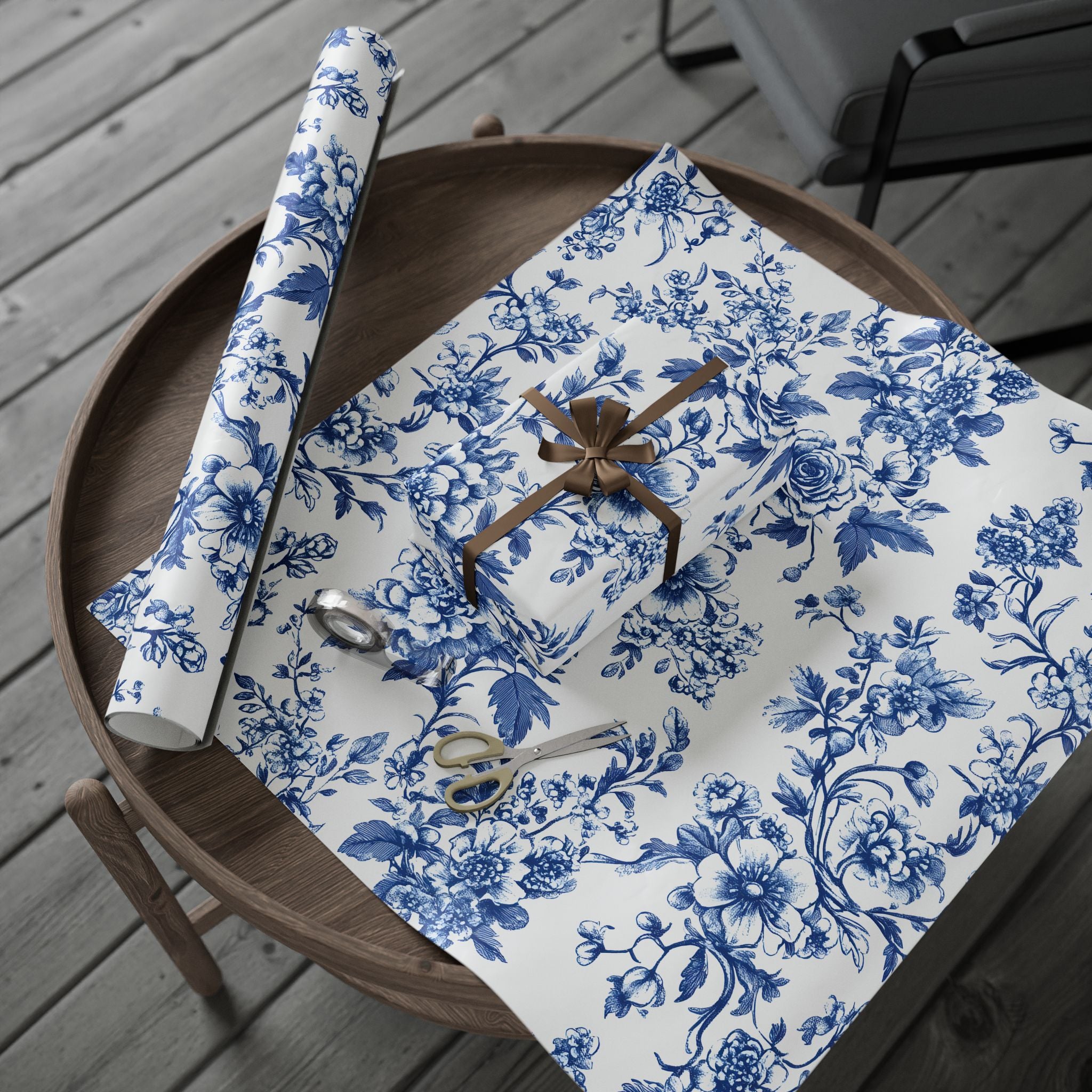wrapping-papers-blue-french-toile-floral-elegant-gift-wrap-holiday-gift-wrap-birthday-wrapping-paper-wedding-gift-wrap-christ