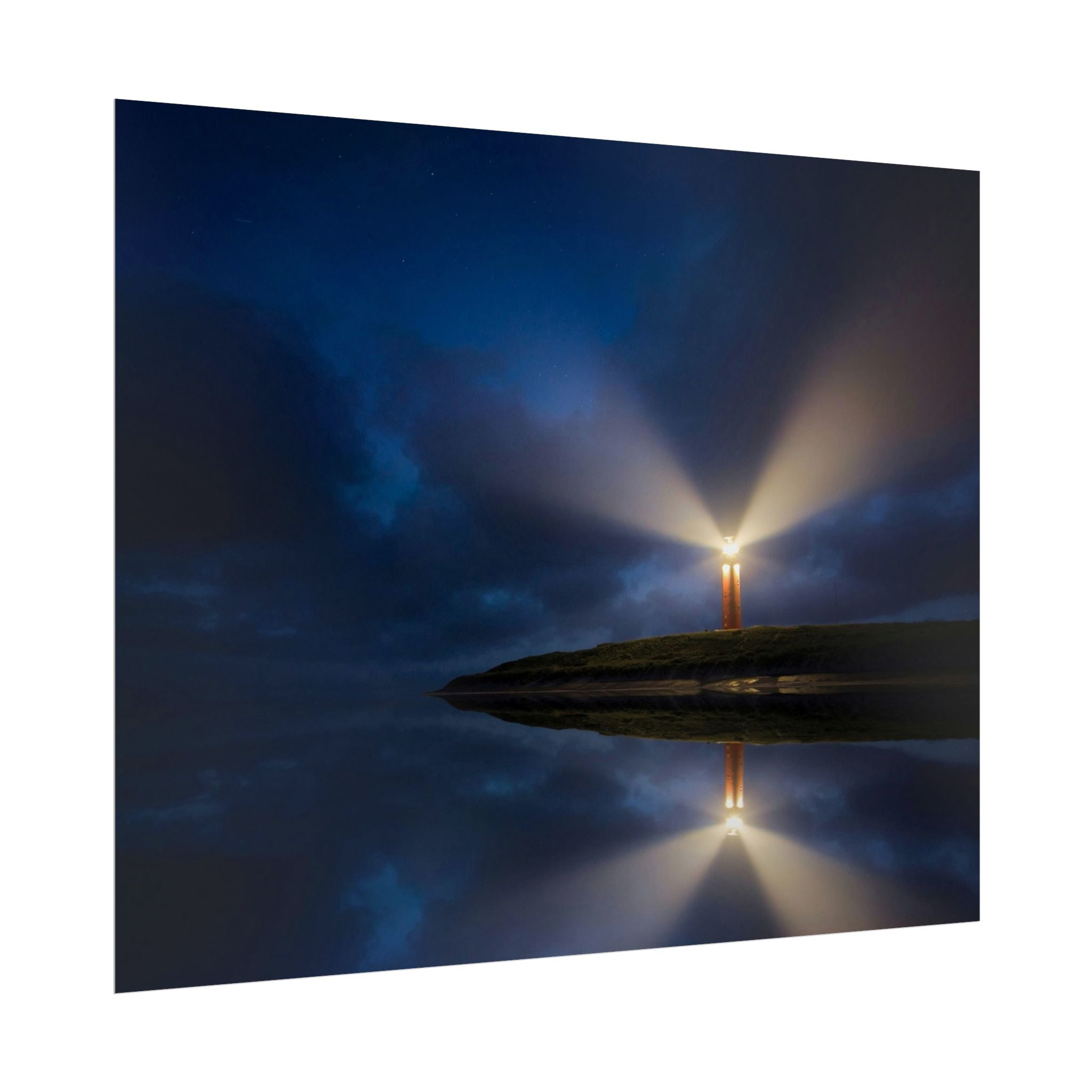 lighthouse-on-rock-poster-wall-art-coastal-wall-decor-nautical-decor-beach-house-decoration-seaside-wall