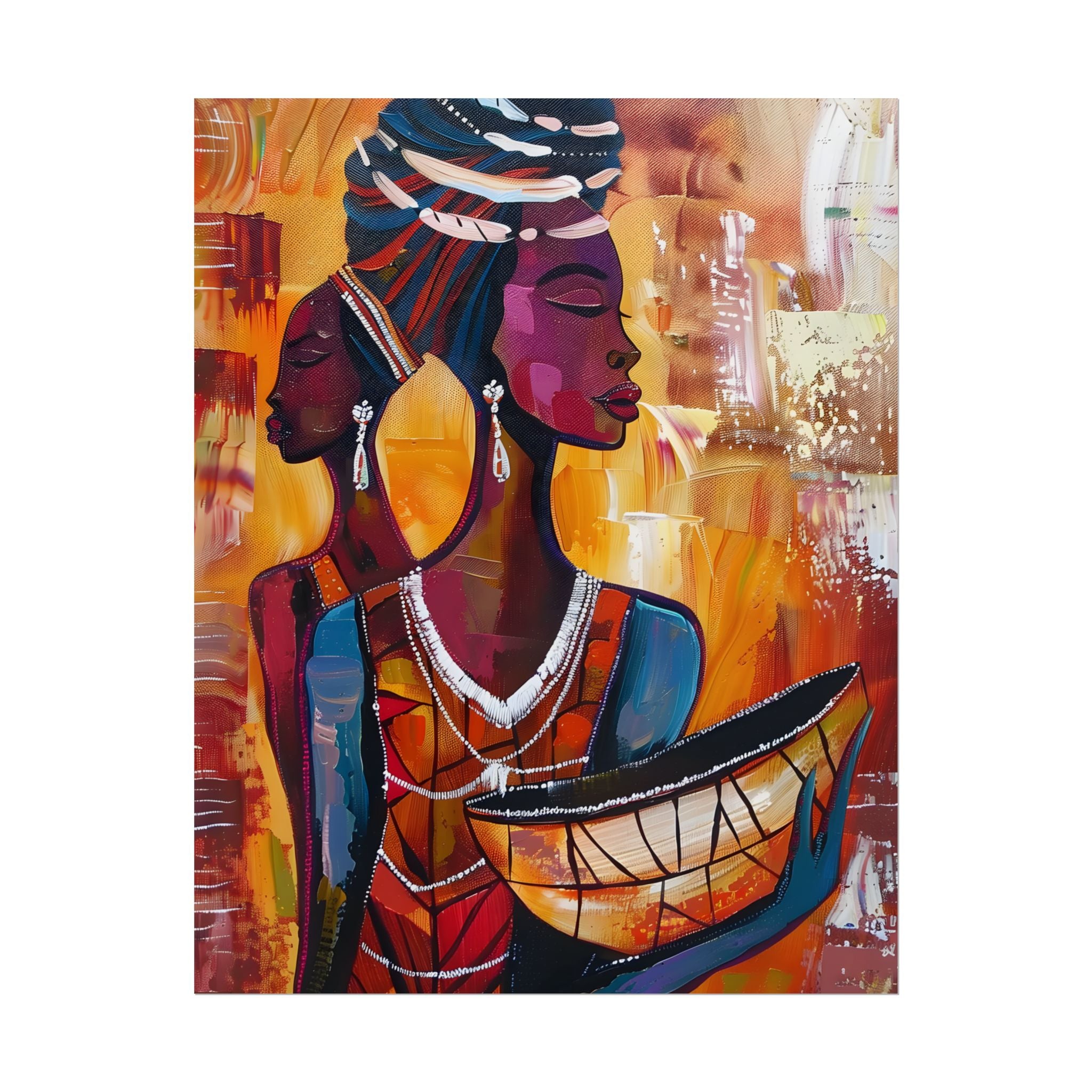 traditional-african-woman-poster-print-african-portrait-afrocentric-home-wall-decor-tribal-art-african-american-art-ethnic-wa