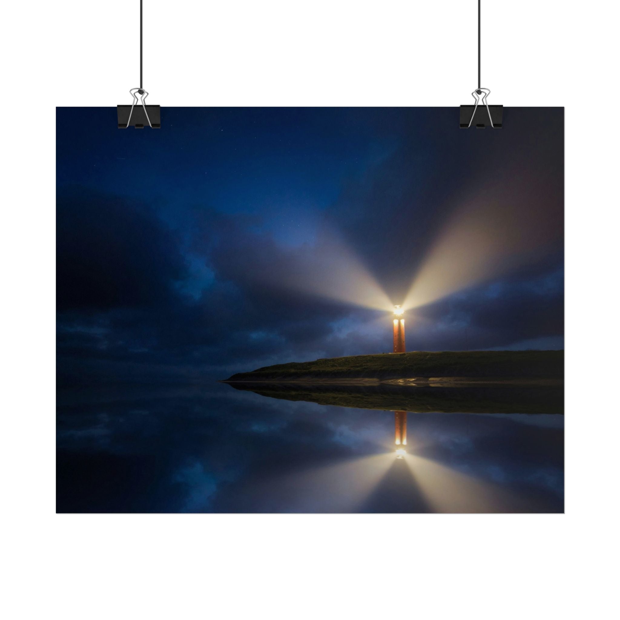 lighthouse-on-rock-poster-wall-art-coastal-wall-decor-nautical-decor-beach-house-decoration-seaside-wall