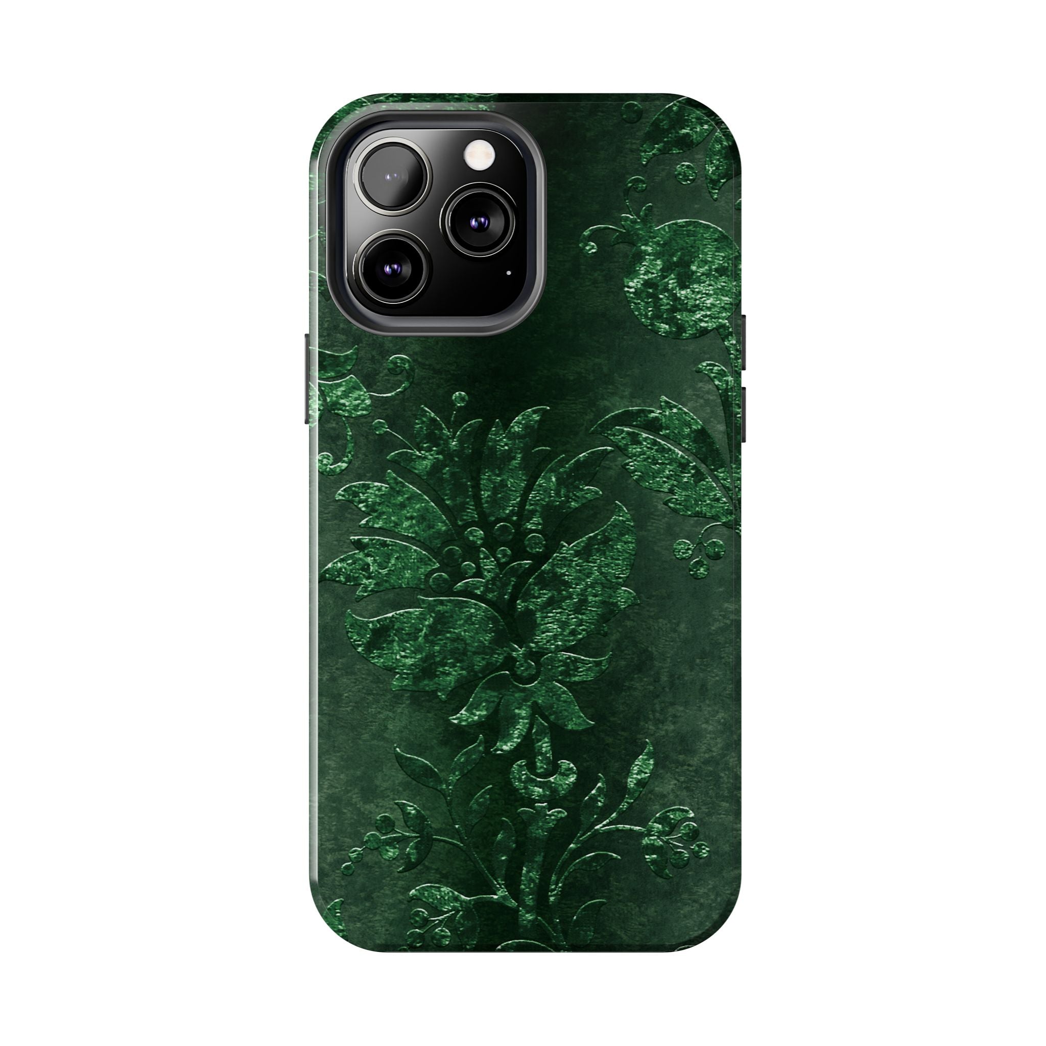 embossed-emerald-velvet-tough-iphone-case-protective-iphone-cover-heavy-duty-iphone-case-rugged-phone-case-durable-smartphone
