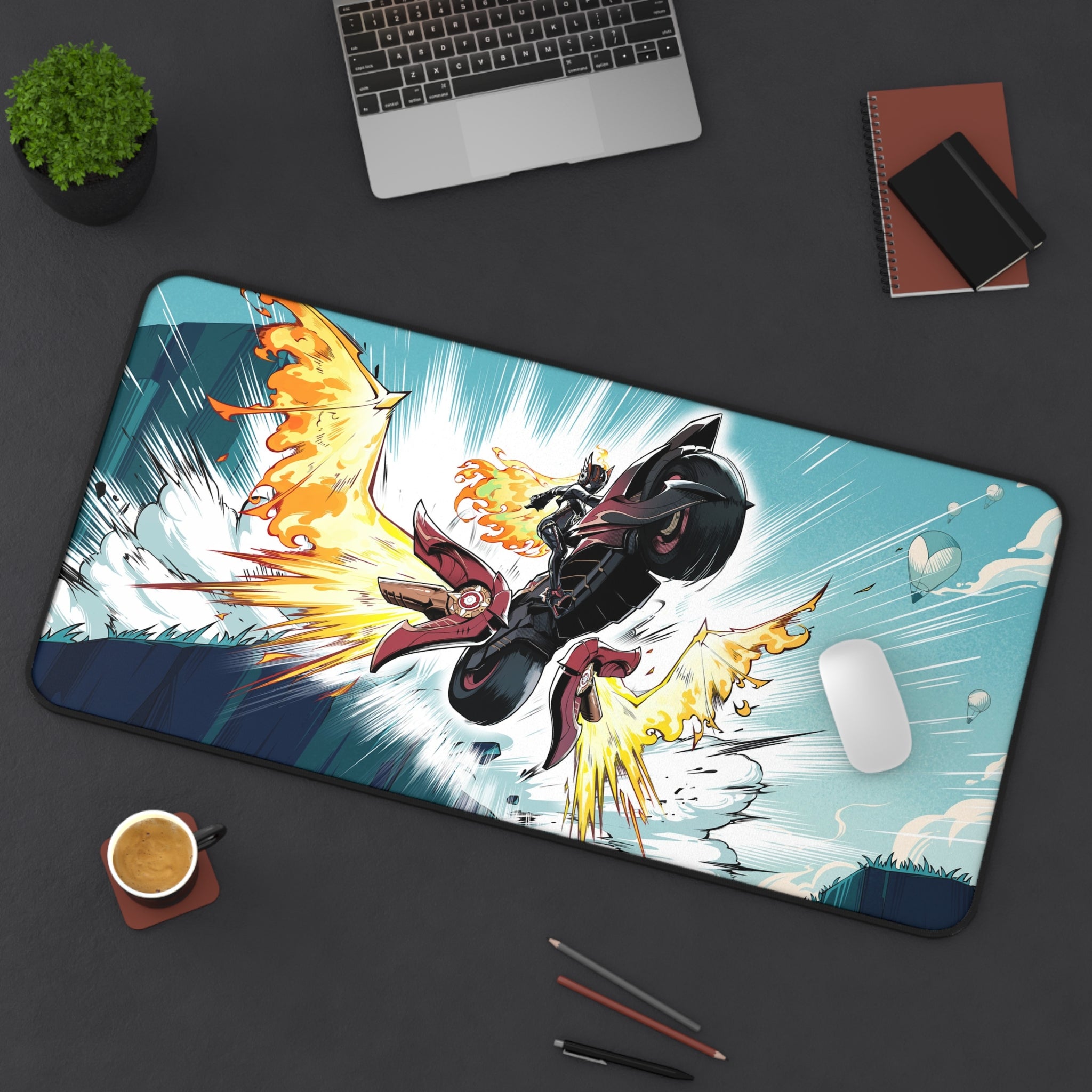 Genshin Impact Mavuika Mousepad - Desk Mat - XL Anime Gaming Pad - Waifu Extended Desk Pad - Genshin