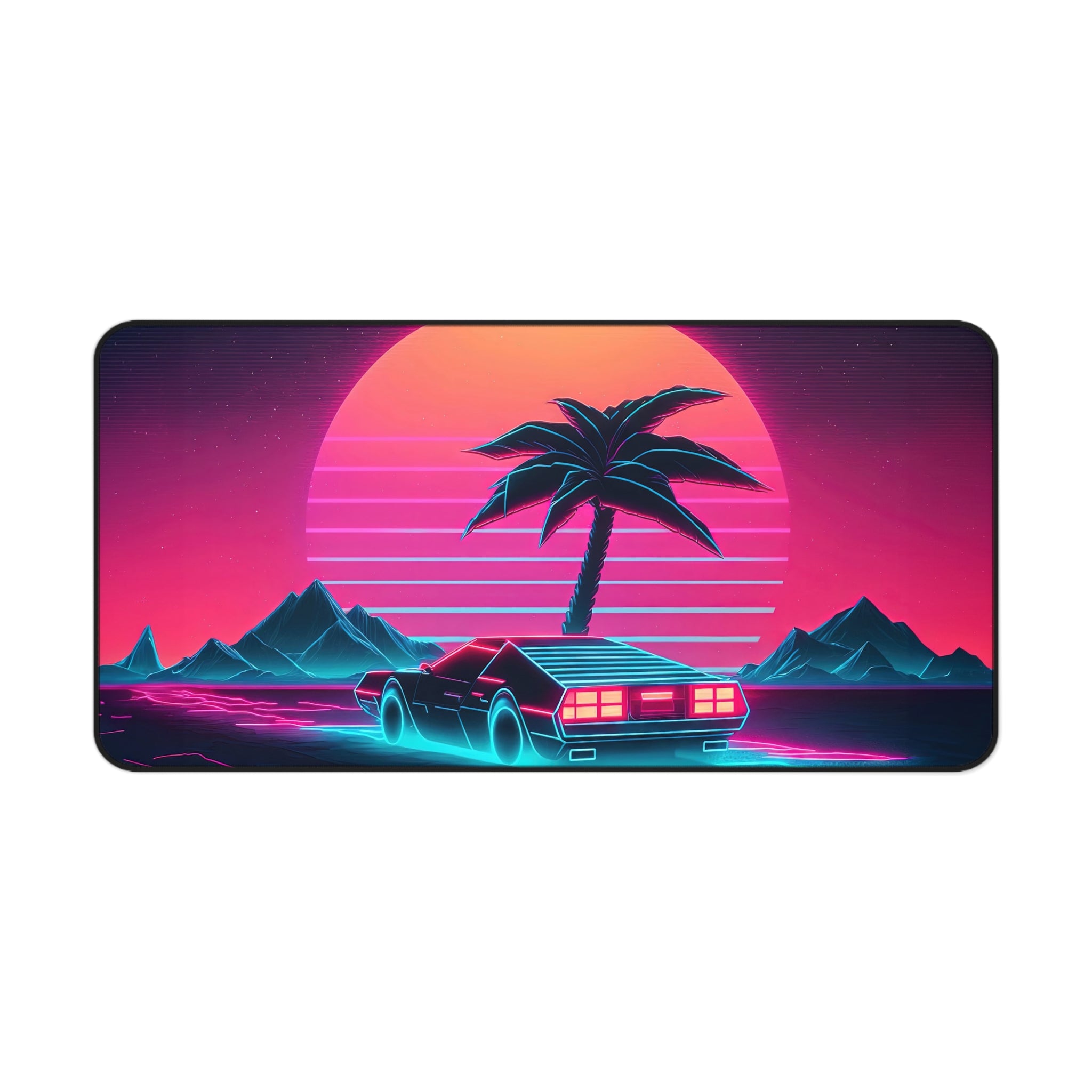 vaporwave-palm-tree-road-mouse-pad-retrowave-delorean-desk-mat-neon-synthwave-desk-pad-vaporwave-sun-and-mountains