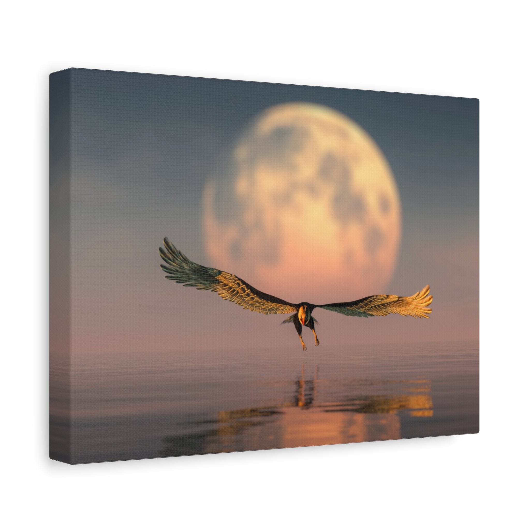 canvas-print-eagle-moon-illustration-living-room-wall-decor-stretched-matte-canvas-art-home-decor-wildlife-painting-wall-hang
