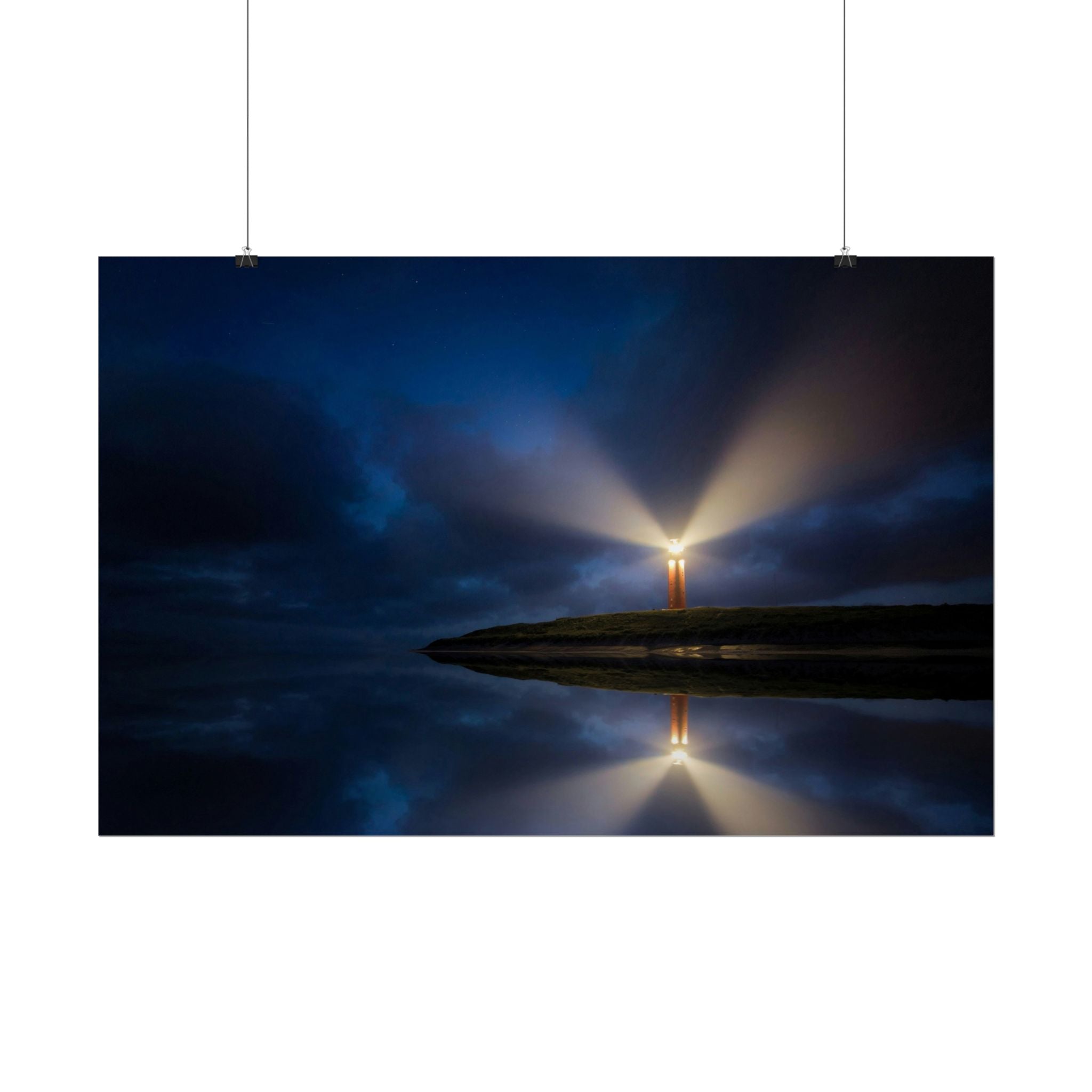 lighthouse-on-rock-poster-wall-art-coastal-wall-decor-nautical-decor-beach-house-decoration-seaside-wall