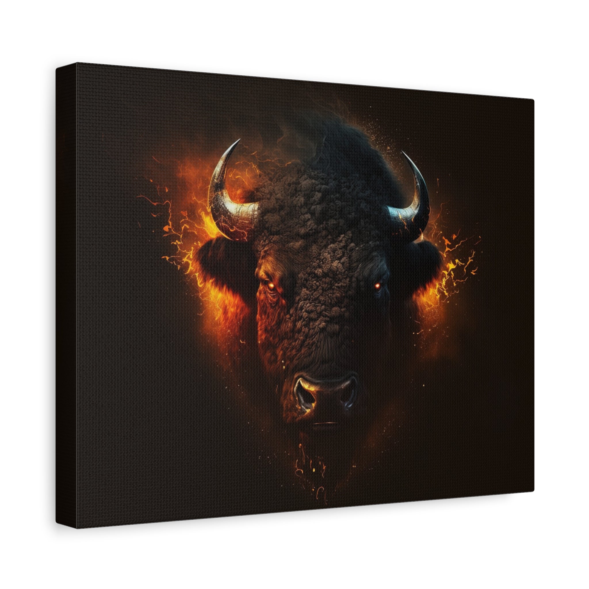 canvas-print-bison-art-wall-decor-buffalo-gift-wildlife-home-decoration-western-bison-painting-nature-lover-gift-farm-house-w