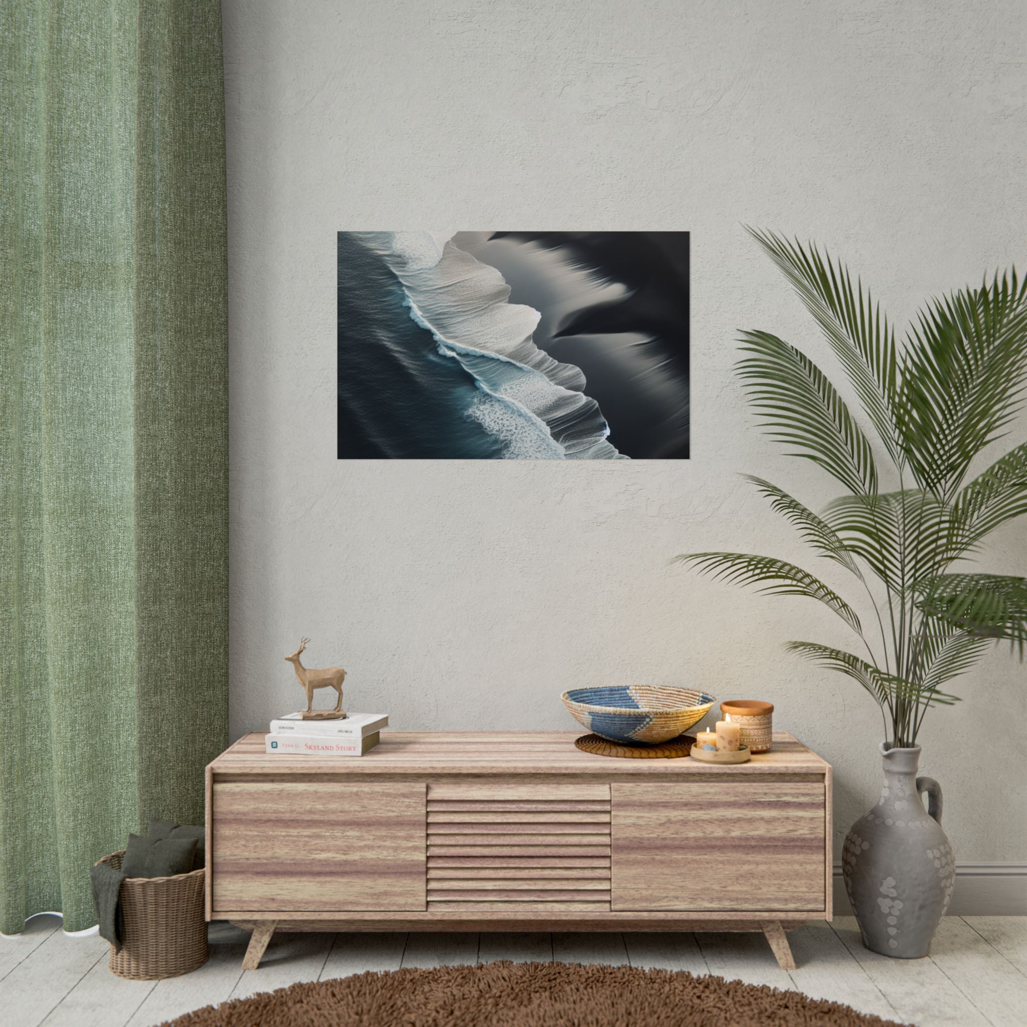 beach-wall-art-ocean-minimalist-poster-print-coastal-photography-ocean-print-sand-landscape-home-office-decoration