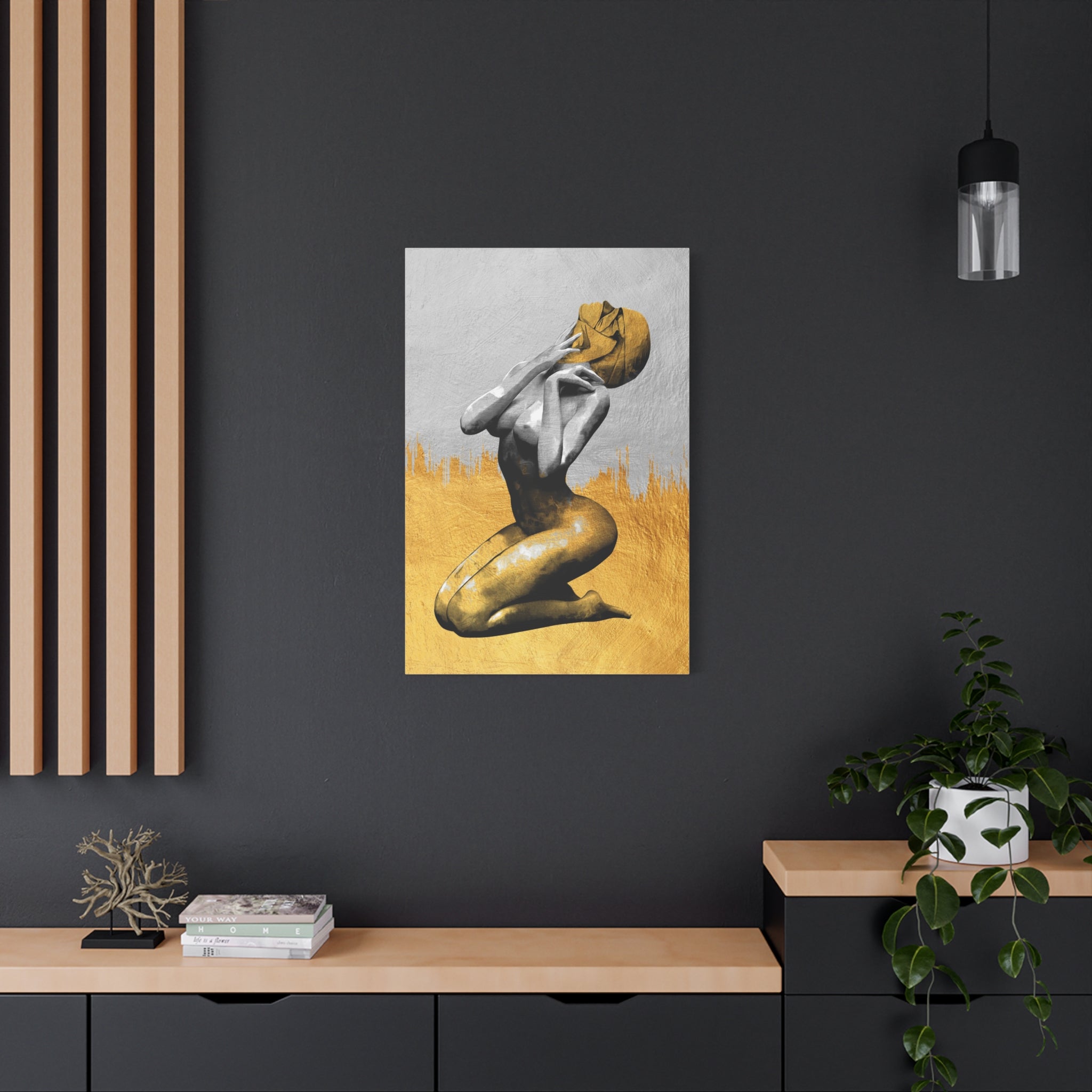 canvas-print-modern-art-nude-art-golden-decor-stretched-matte-canvas-wall-art-for-living-room-alternative-art-print-artwork