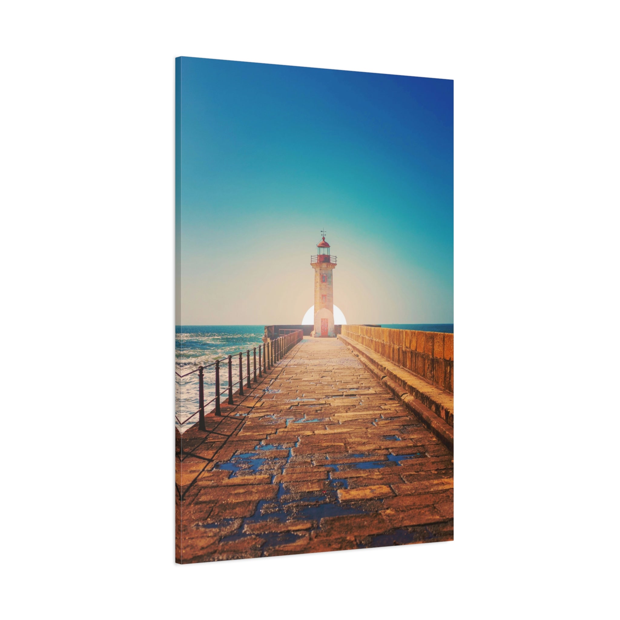 canvas-print-lighthouse-on-rock-matte-canvas-stretched-1-25-inch-coastal-wall-art-nautical-decor-beach-house-decoration-seasi