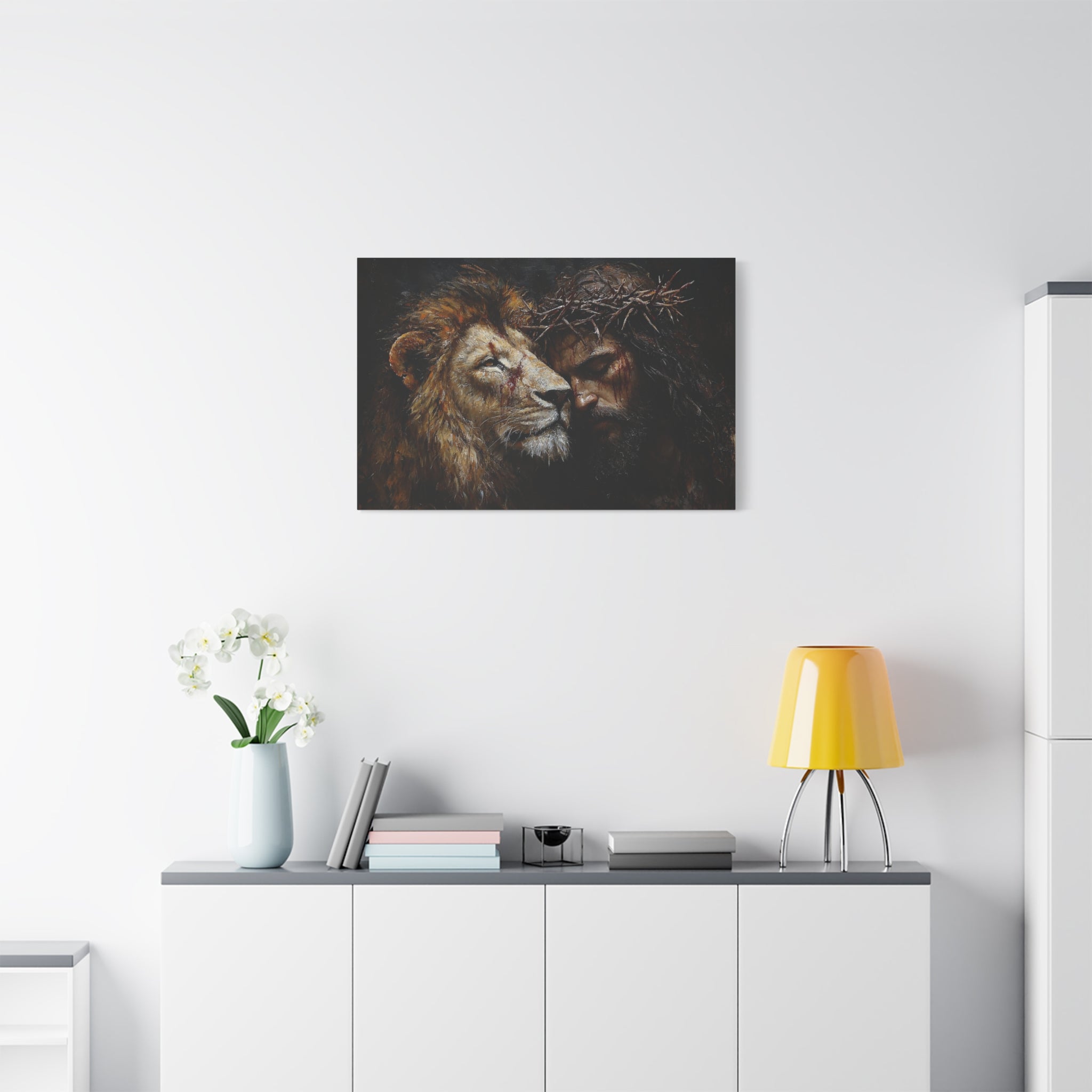 canvas-print-jesus-and-lion-wall-art-christian-home-decor-religious-wall-hanging-inspirational-artwork-gift-for-him-biblical-