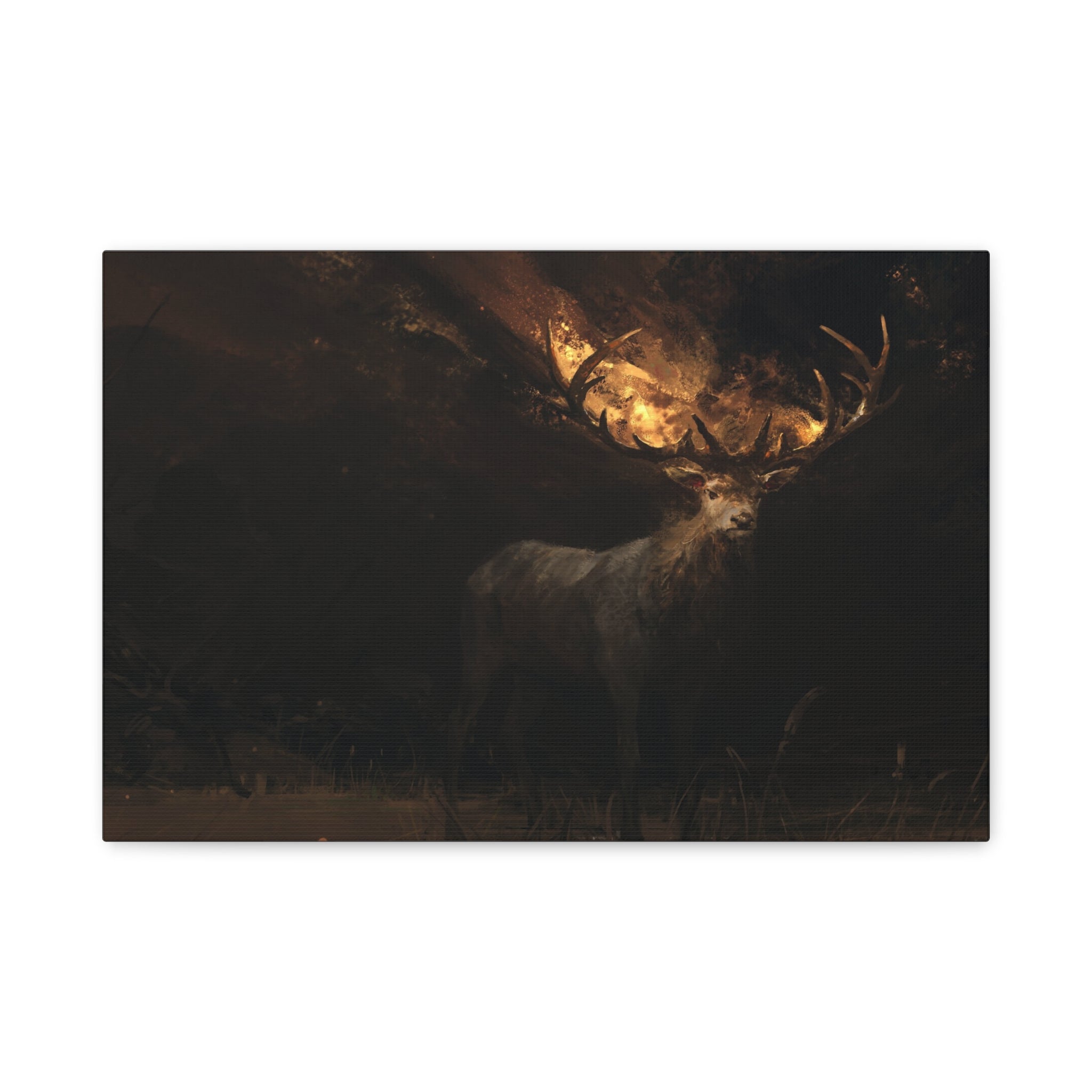 canvas-wall-art-decor-deer-fantasy-art-fire-stretched-canvas-unique-animal-print-matte-finish-home-wall-hanging-gift-for-natu