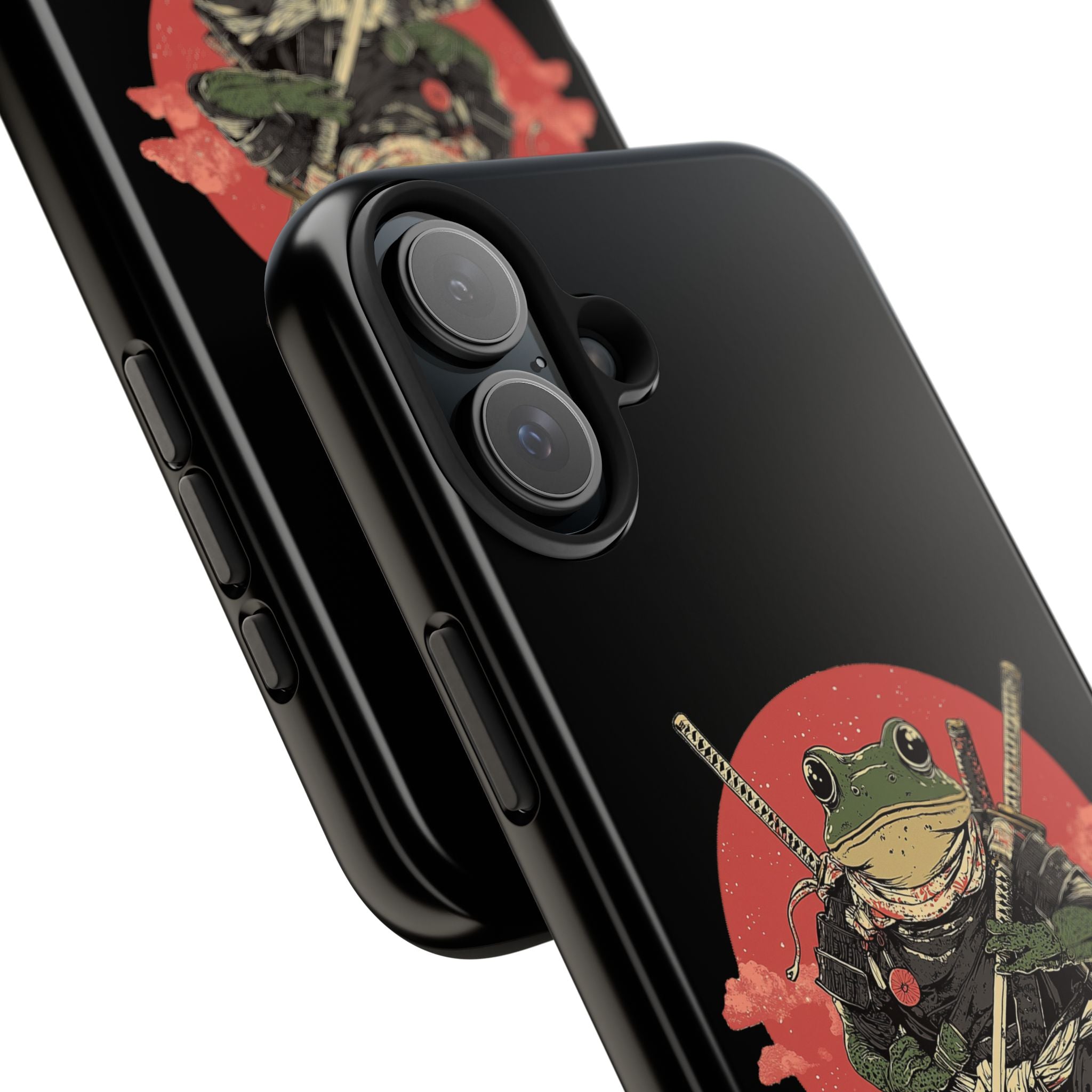 retro-vintage-ninja-frog-iphone-tough-case-red-sun-japanese-samurai-frog-design-ninja-warrior-black-iphone-hard-cover