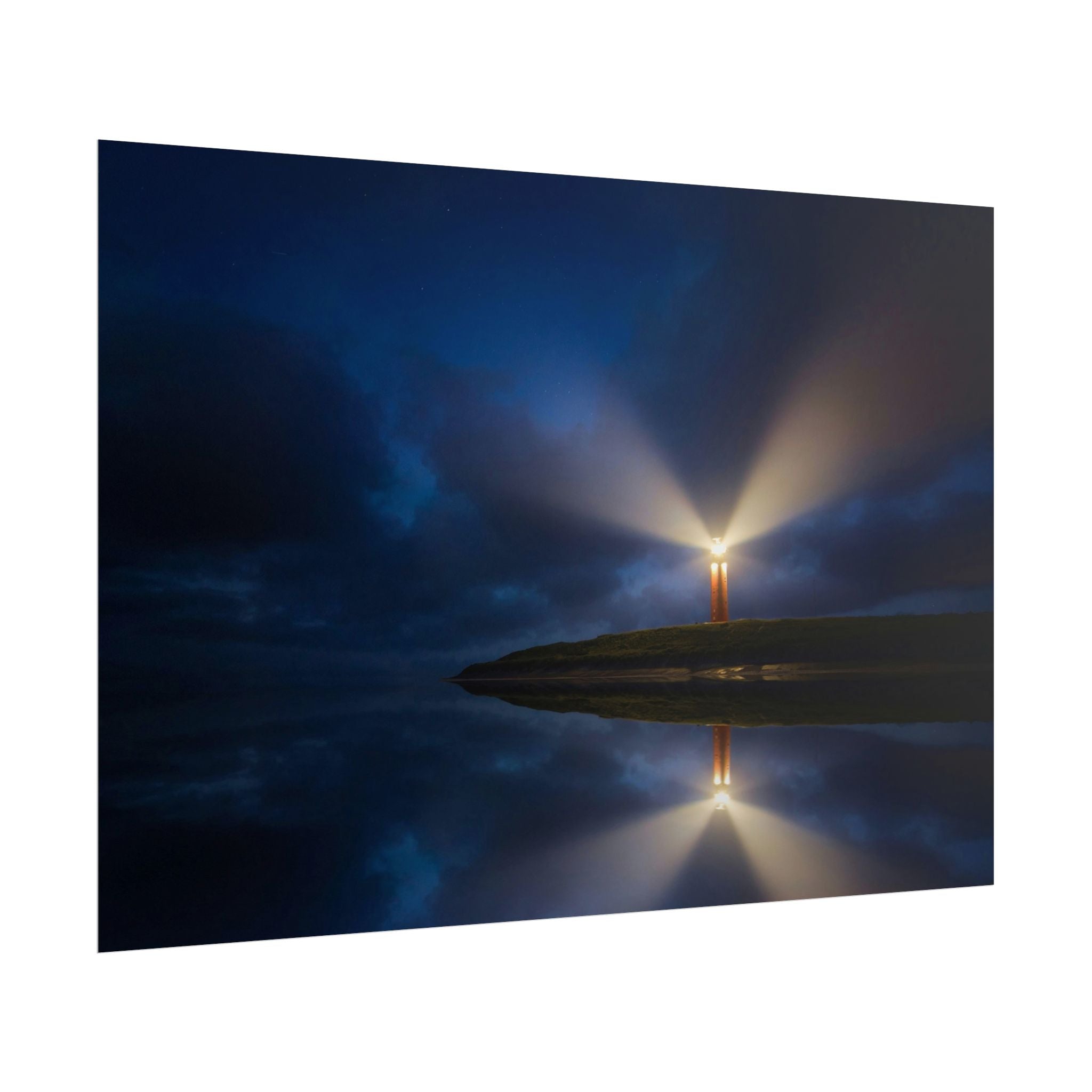 lighthouse-on-rock-poster-wall-art-coastal-wall-decor-nautical-decor-beach-house-decoration-seaside-wall