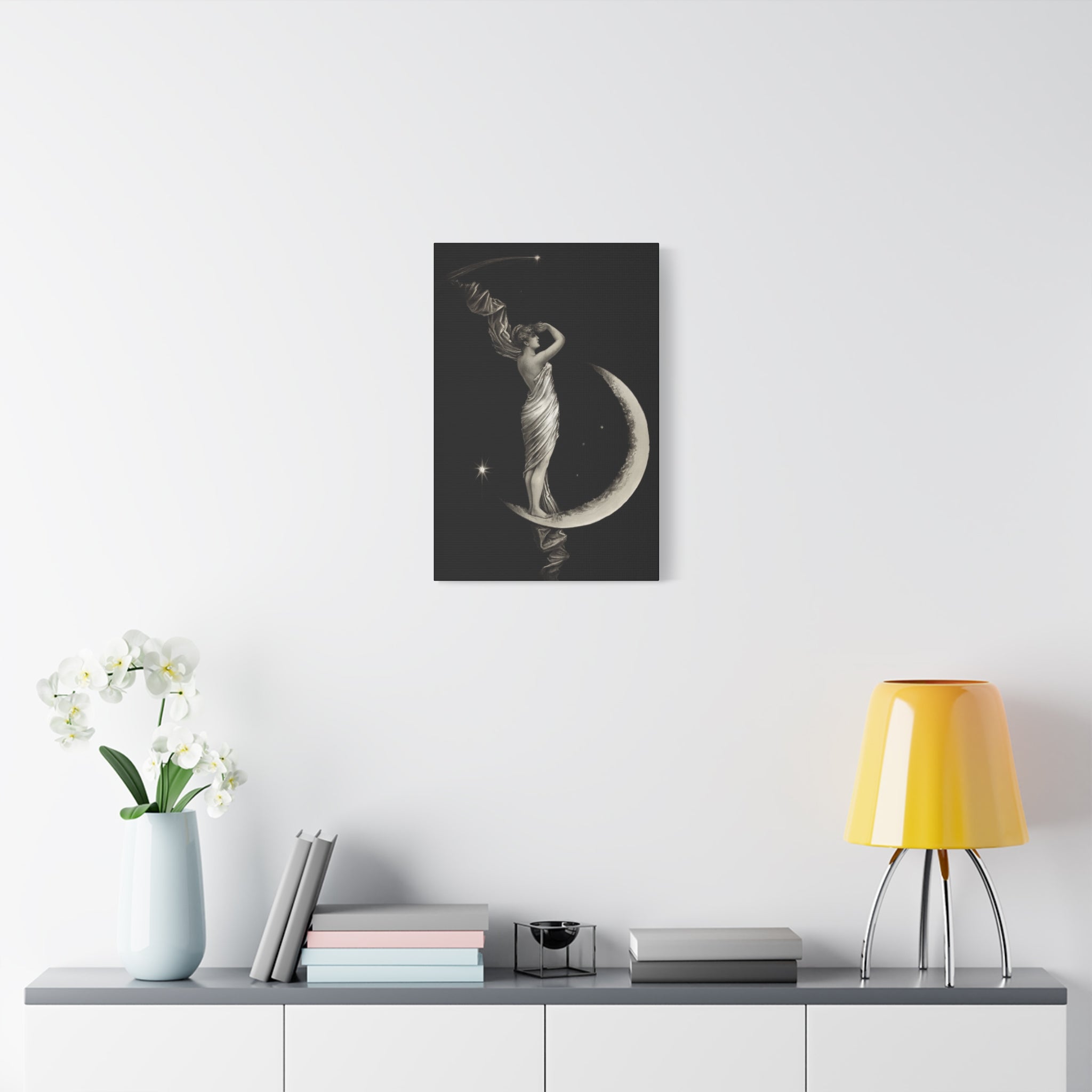canvas-print-the-universal-favorite-1889-by-geo-h-walker-black-and-white-retro-art-moon-decor-comet-art-matte-canvas