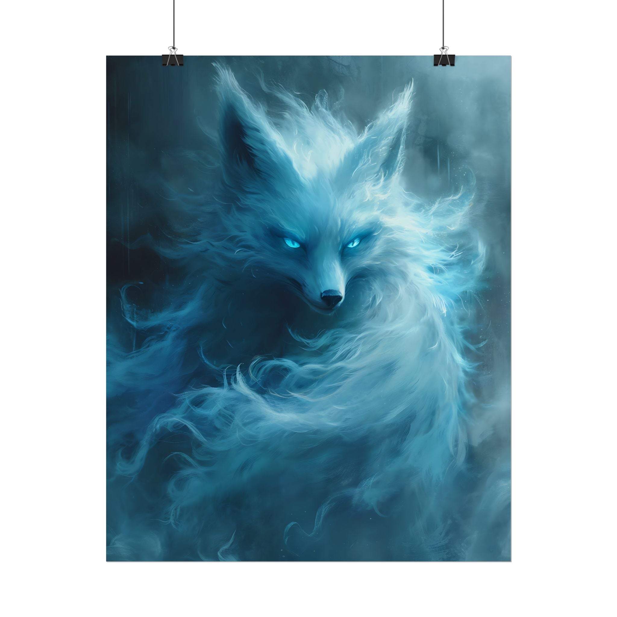 arctic-white-snow-fox-poster-print-fantasy-decor-wildlife-wall-art-home-decor-animal-lover-gift-anime-fantasy-gift