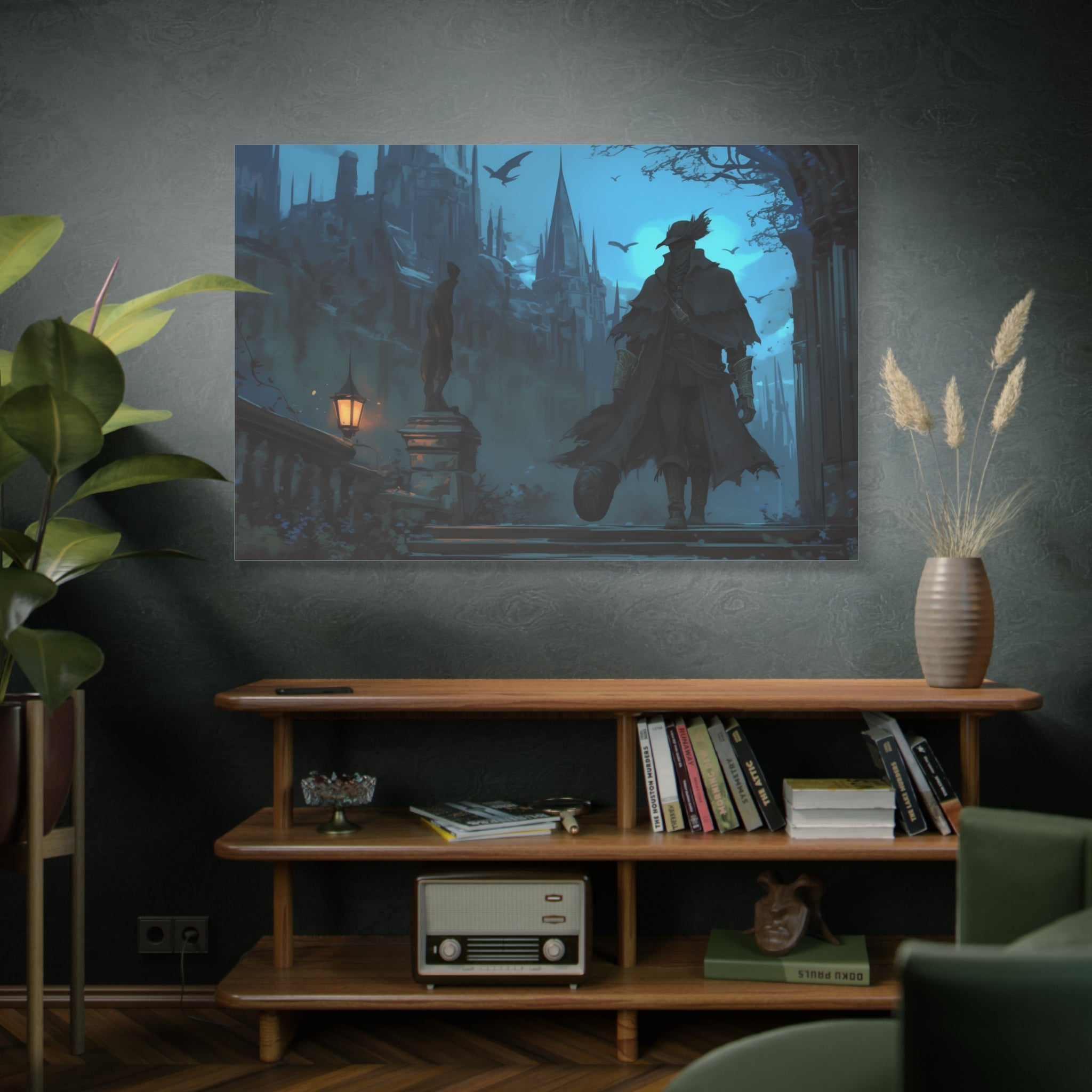 Bloodborne Art The Hunter Canvas Wall Art, Home Wall Decor, Game Wall Art Print