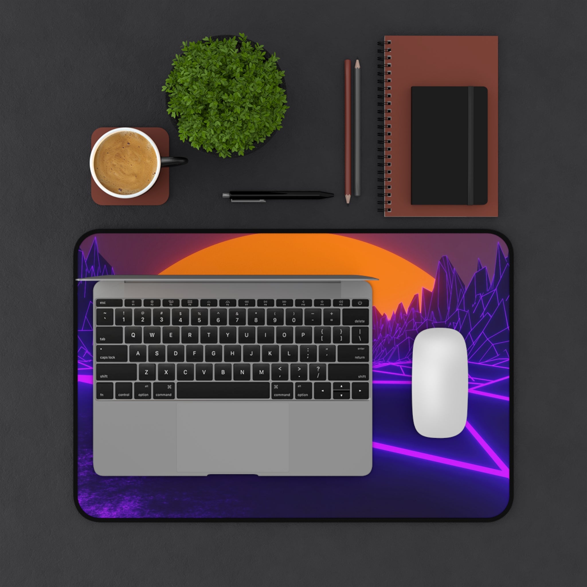 retro-vibrant-vaporwave-mouse-pad-retrowave-desk-mat-neon-synthwave-desk-pad-vaporwave-sun-and-mountains