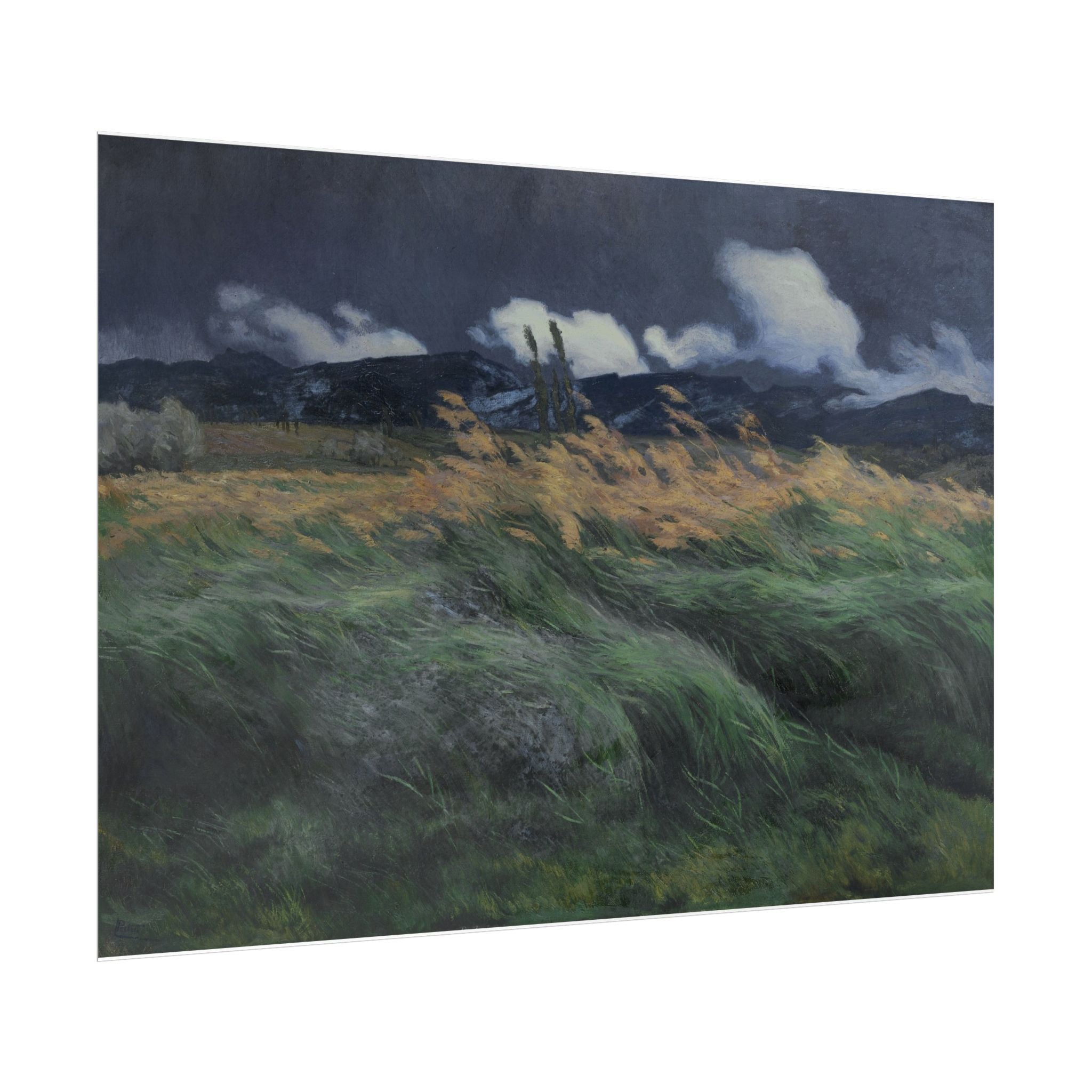 Louis Patru Poster Print, Fields Art Print, Fields Landscape Painting, Rustic Canvas Wall Art, Farmhouse Wall Decor, Landscape Print