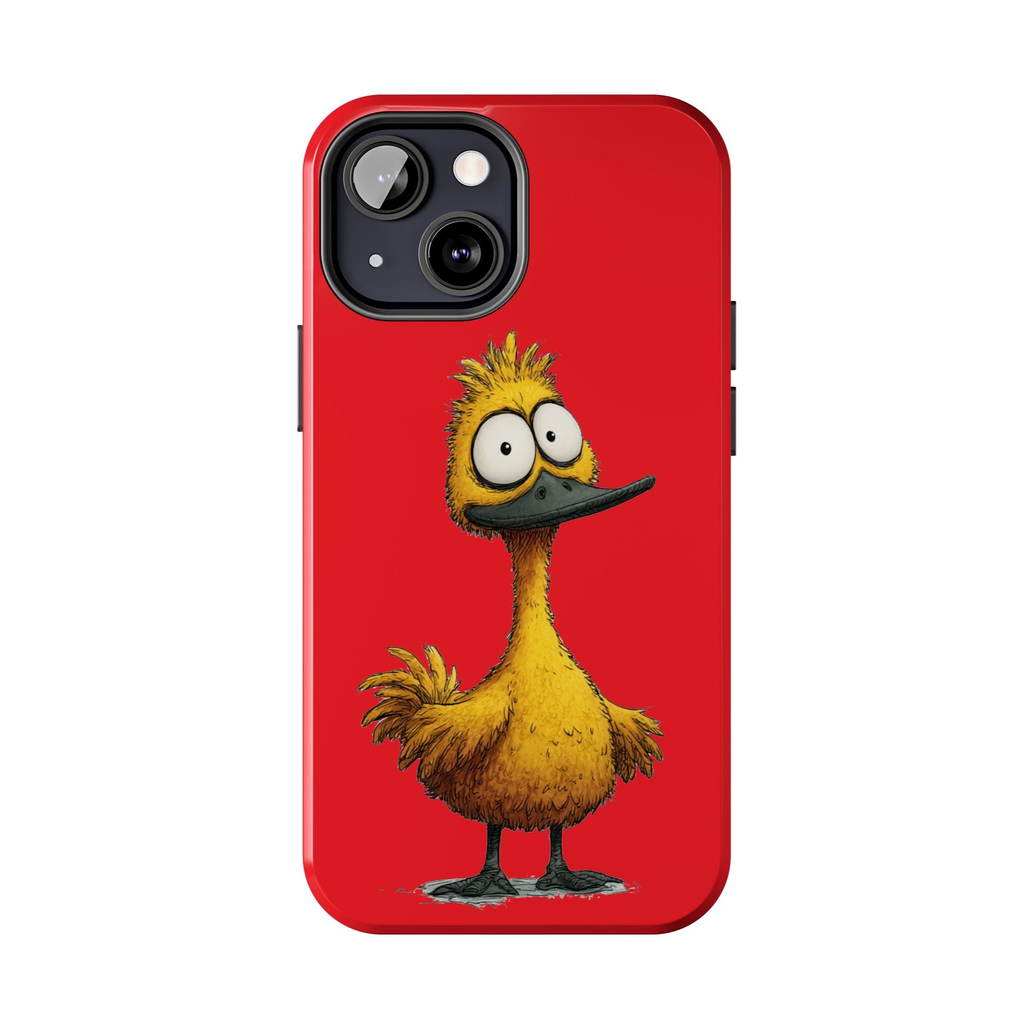 Quirky Funny Duck iPhone Tough Case - Kawaii Animal Phone Cover - Protective Phone Cover - Yellow iPhone Case