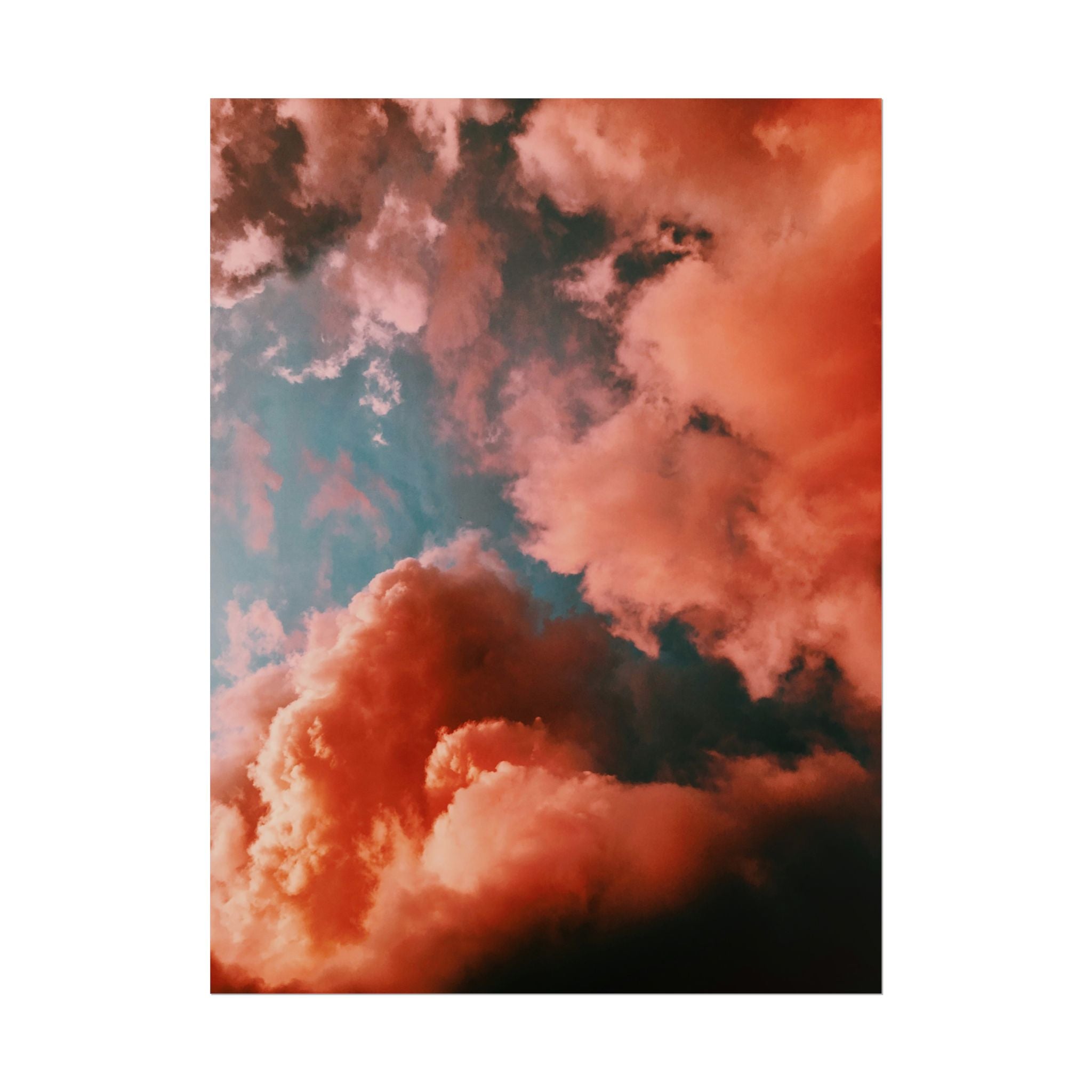 pinkish-cloud-sunset-poster-print-pink-wall-art-sunset-artwork-home-wall-decor-room-decoration-wall-hanging