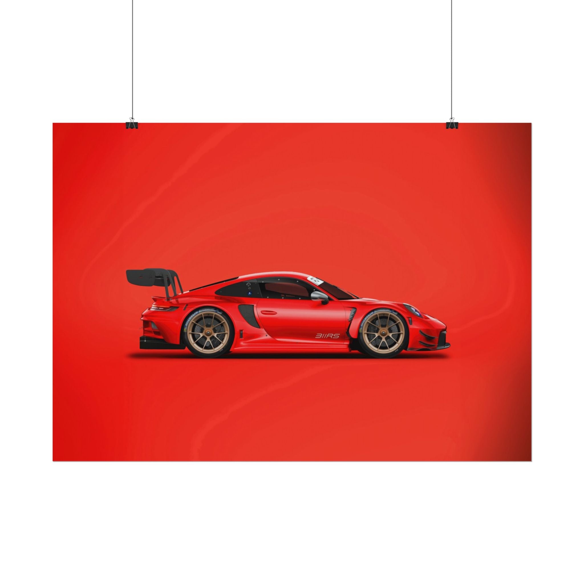 poster-print-wall-art-porsche-911-red-gt3r-red-supercar-poster-porsche-decor-rolled-poster-wall-art-hypercars-wall-decor